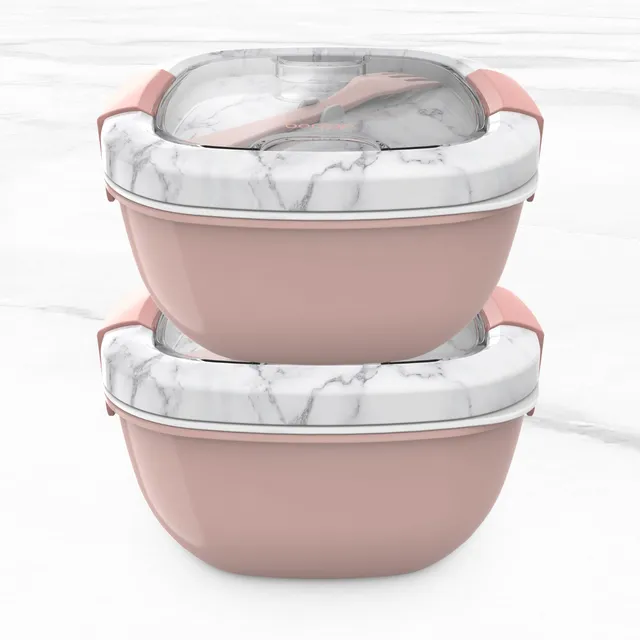 bentgo-salad-bento-lunch-box-2-pack-blush-marble-all-in-one-salad-container-with image 1