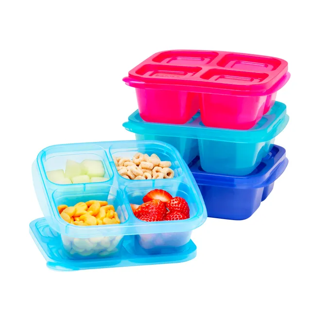 bentgo-easyboxes-4-compartment-snack-containers-8-piece-set-4-trays-4-tabbed-lid image 1