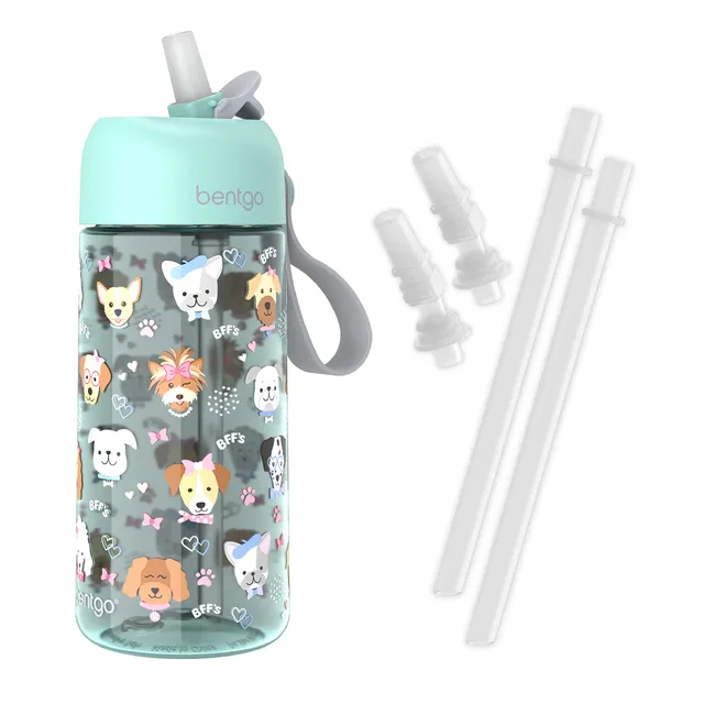 bentgo-kids-water-bottle-new-improved-2023-set-with-2-pack-replacement-straws-15 image 1