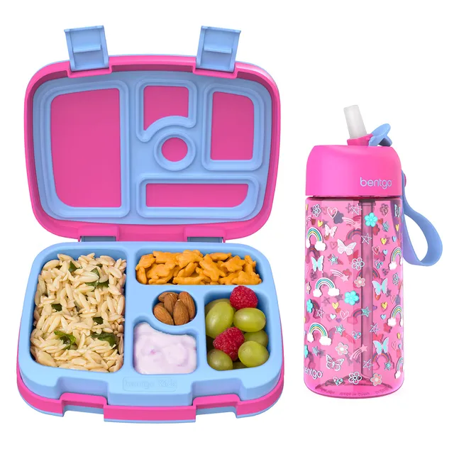 bentgo-kids-prints-pack-rainbows-leak-proof-5-compartment-kids-lunch-box-with-ma image 1