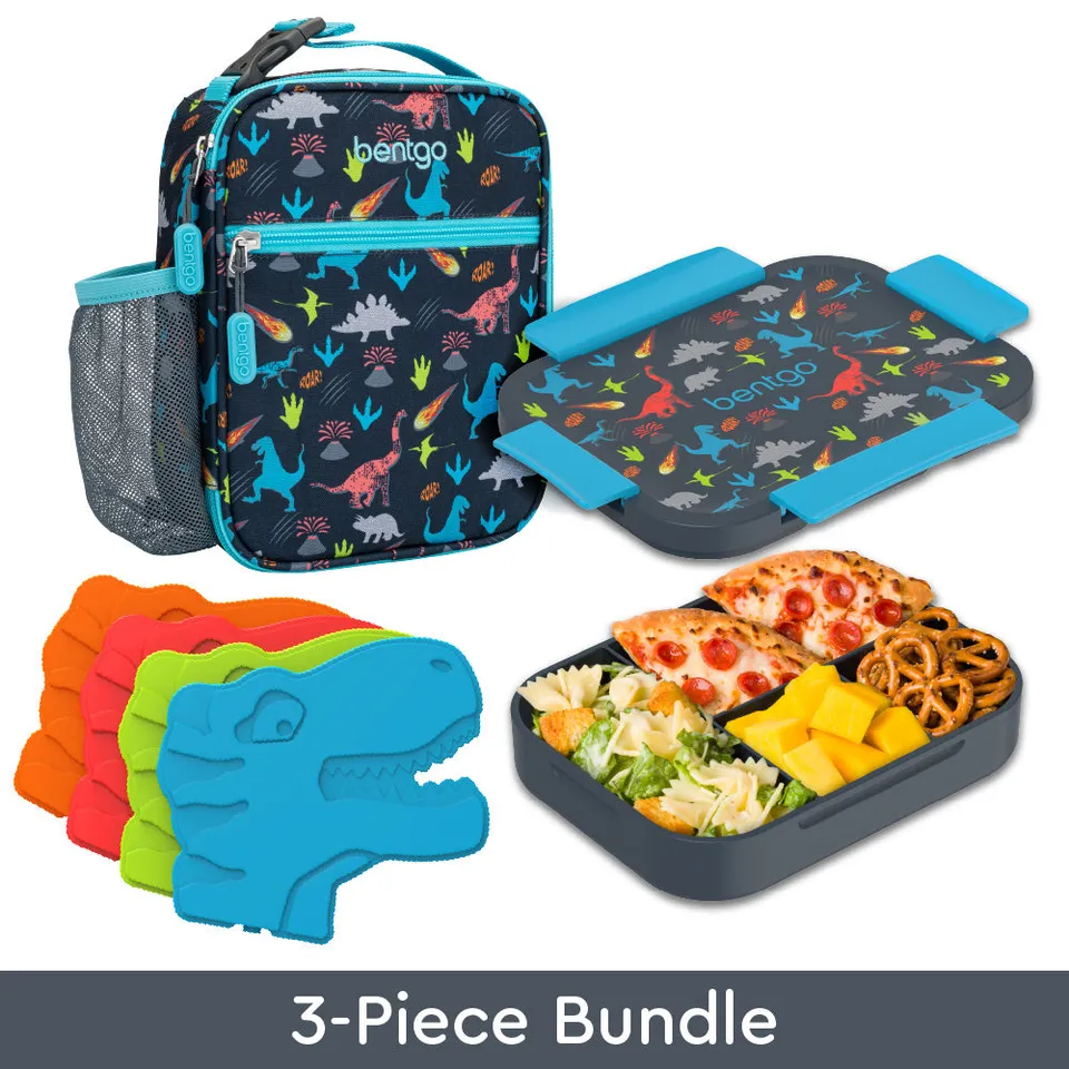 bentgo-kids-snap-go-lunch-box-insulated-lunch-tote-ice-packs-bundle-4-compartmen image 1