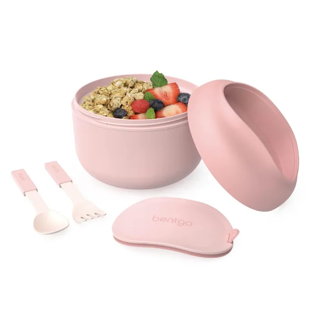 bentgo-bowl-insulated-leak-resistant-food-bowl-with-snack-compartment-collapsibl image 1