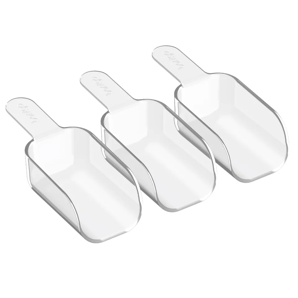 bentgo-pantry-3-piece-all-purpose-scoop-set-4-oz-1-2-cup-clear-bpa-free-scoops-f image 1