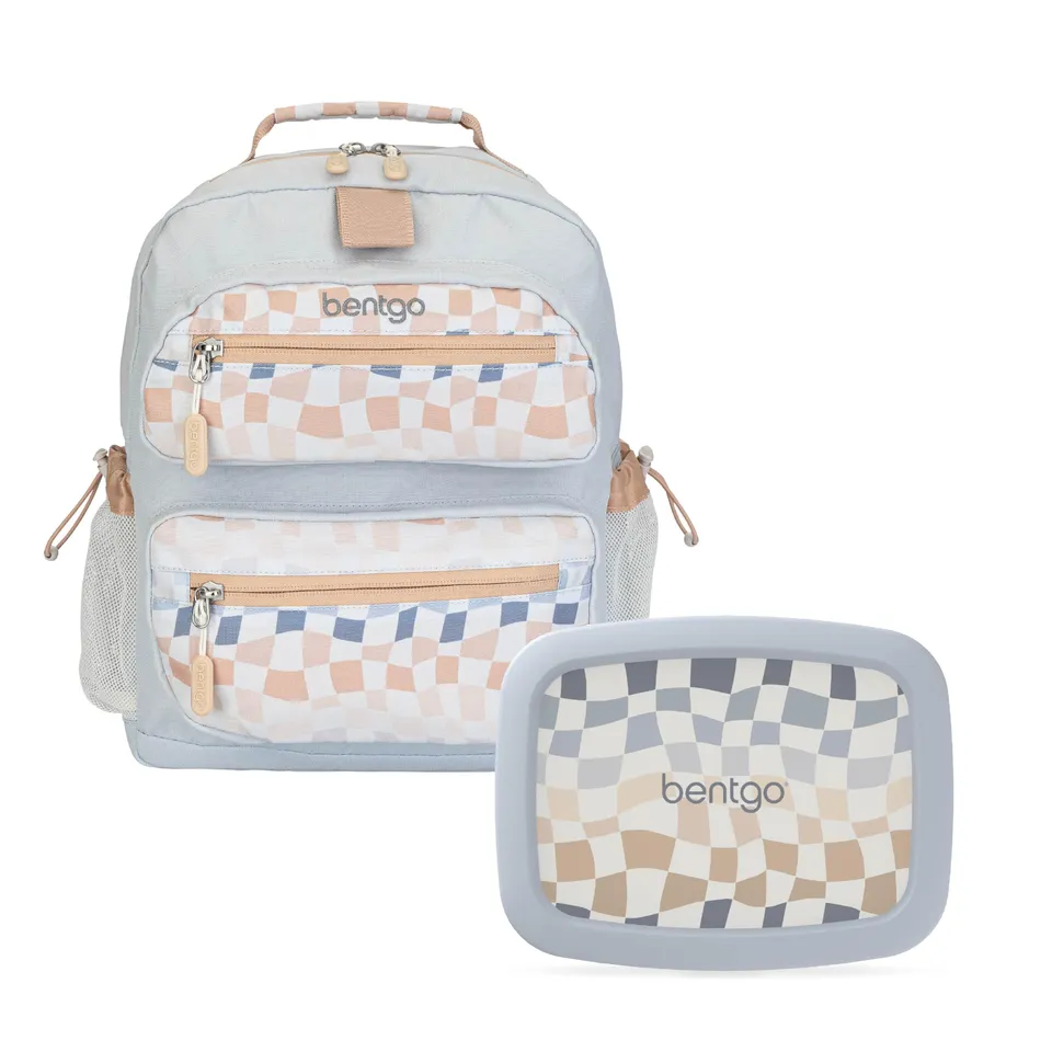 bentgo-kids-14-backpack-set-with-kids-prints-lunch-box-checker-gradient-water-re image 1