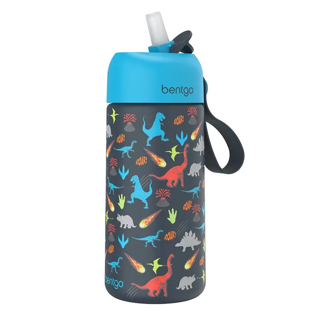 bentgo-kids-stainless-steel-insulated-water-bottle-12-hour-cold-no-spill-bite-si image 1