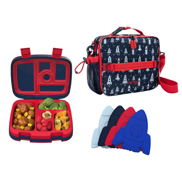 bentgo-kids-prints-lunch-box-lunch-bag-ice-packs-bundle-5-compartment-bento-with image 1