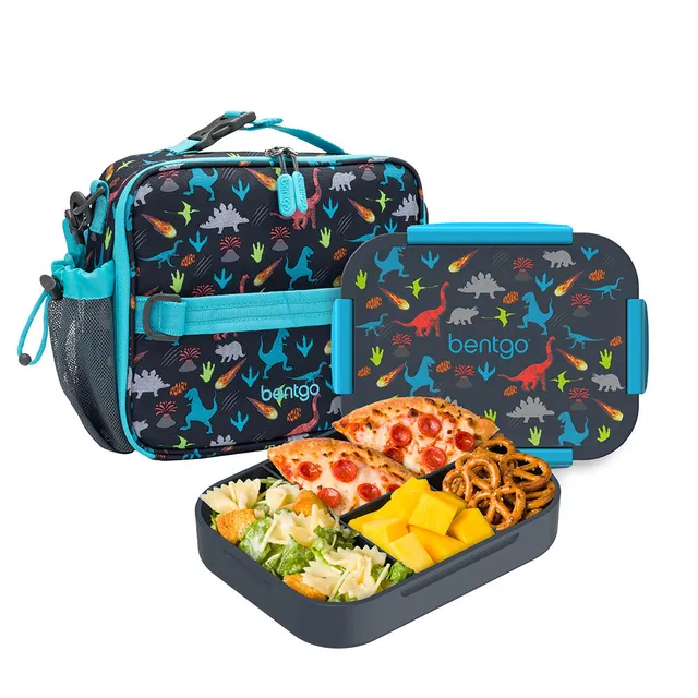bentgo-kids-snap-go-2-piece-lunch-set-4-compartment-bento-box-4-2-cups-kids-prin image 1