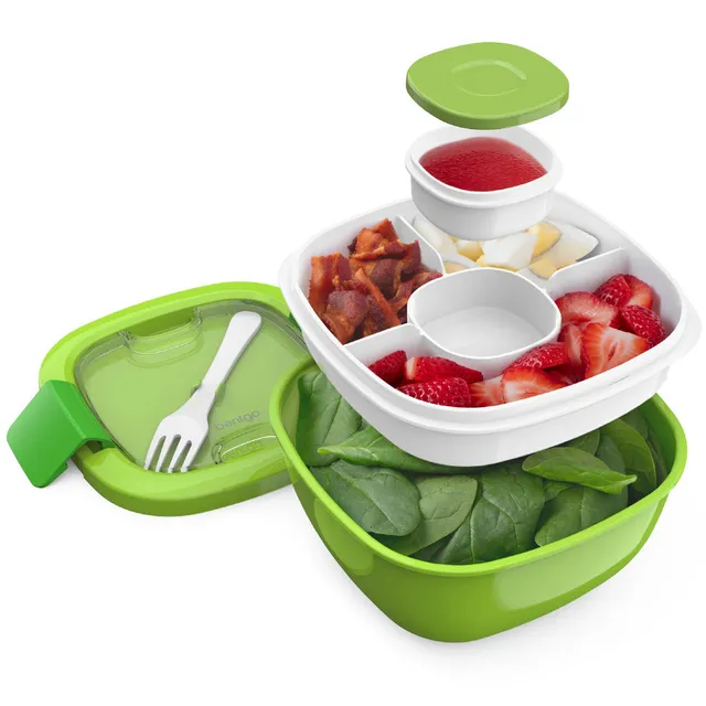 bentgo-salad-container-2-pack-all-in-one-salad-bowl-with-4-compartment-toppings- image 1