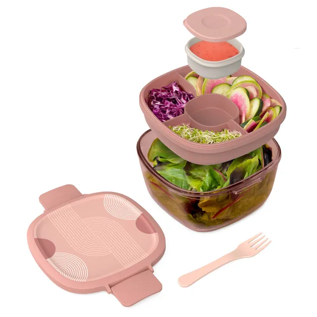 bentgo-glass-prints-salad-container-7-6-cup-tinted-glass-salad-bowl-with-airtigh image 1