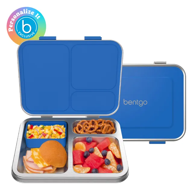 bentgo-kids-stainless-steel-lunch-box-3-compartment-airtight-bento-container-wit image 1