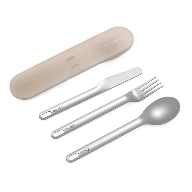 bentgo-stainless-travel-utensil-set-3-piece-reusable-fork-knife-spoon-with-bpa-f image 1
