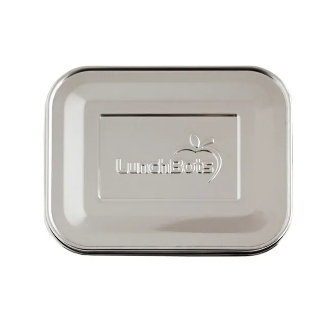 lunchbots-medium-replacement-lid-stainless-steel-lid-for-5-x-6-medium-uno-duo-tr image 1