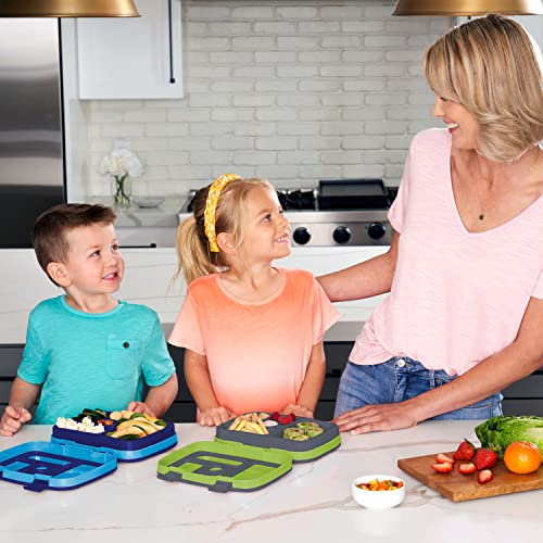 bentgo-kids-prints-leak-proof-bento-lunch-box-shark-5-compartments-bpa-free-micr image 5