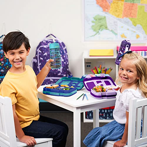bentgo-kids-prints-pack-rainbows-leak-proof-5-compartment-kids-lunch-box-with-ma image 5
