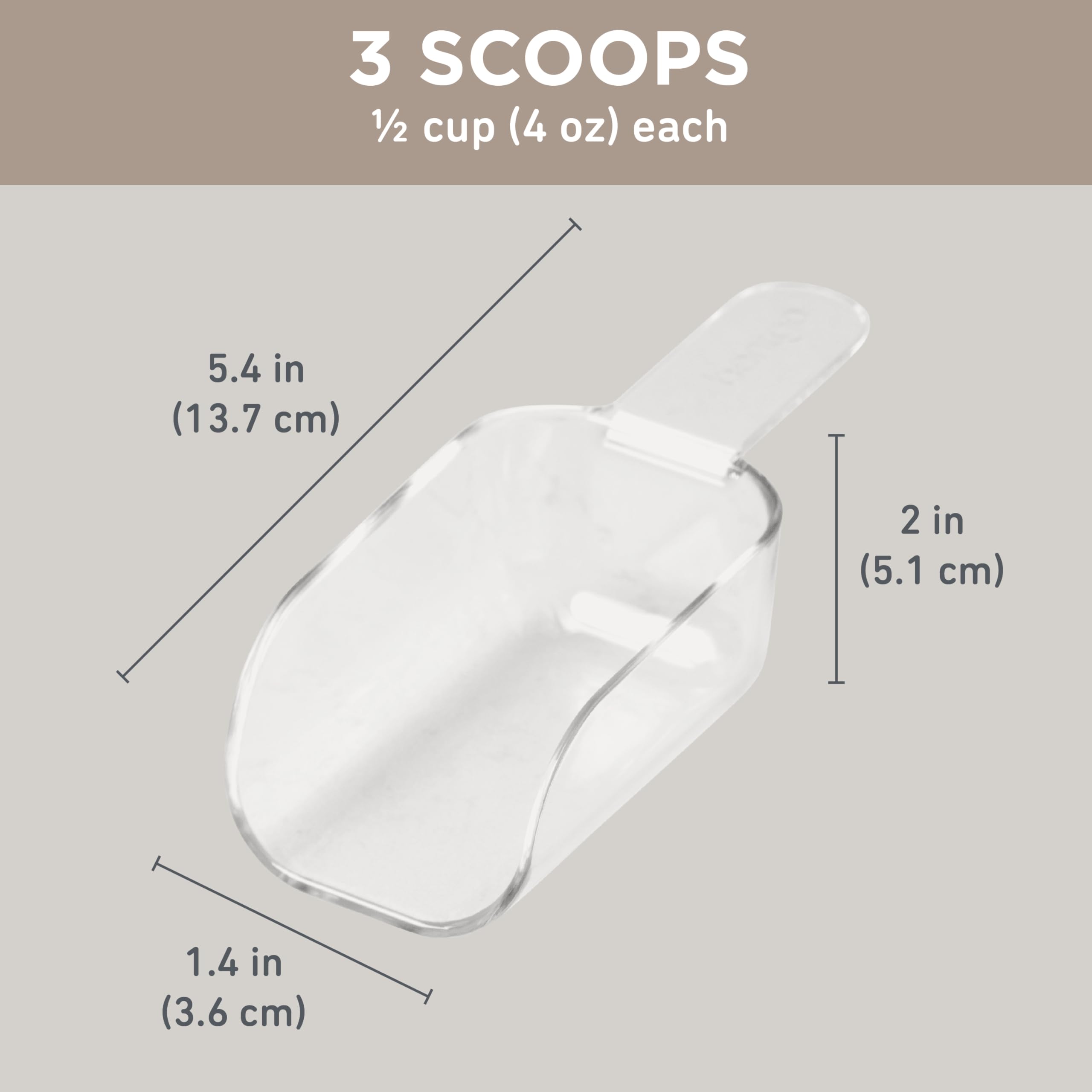 bentgo-pantry-3-piece-all-purpose-scoop-set-4-oz-1-2-cup-clear-bpa-free-scoops-f image 5