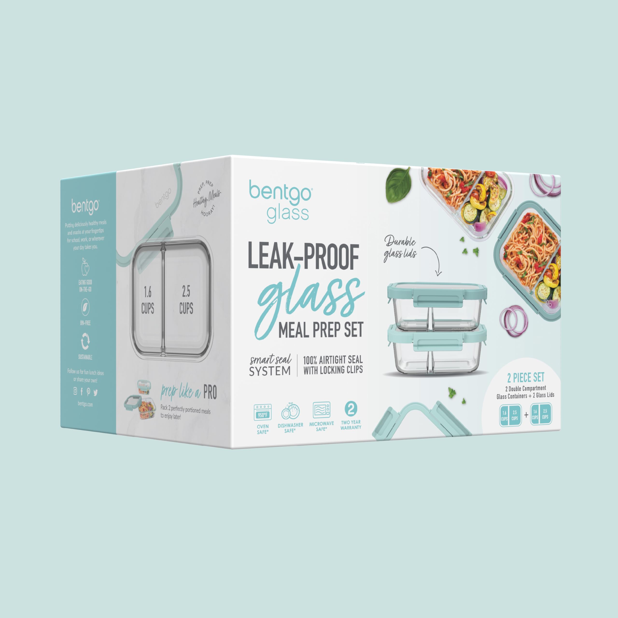 bentgo-glass-leak-proof-meal-prep-set-4-piece-2-compartment-glass-lunch-dinner-f image 7
