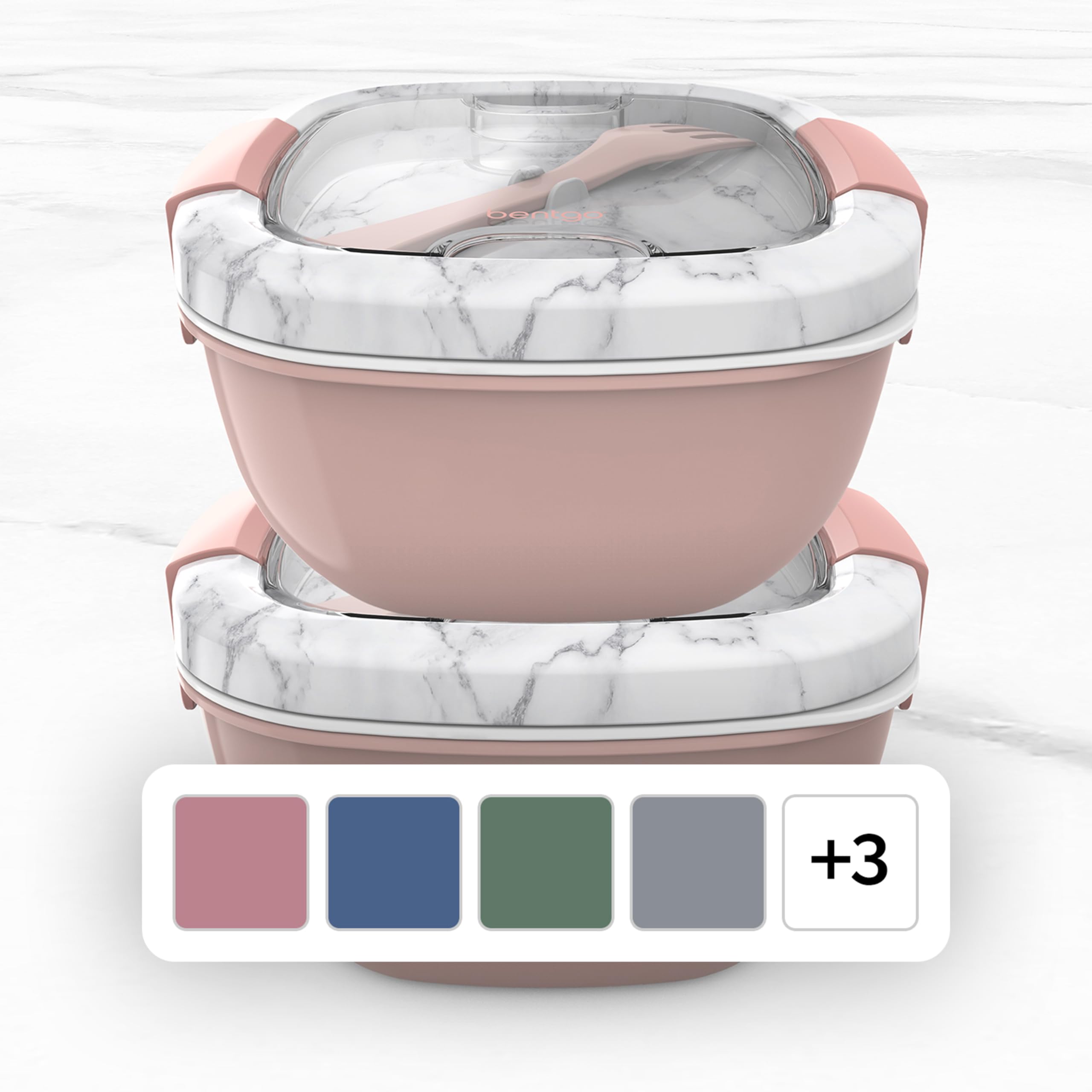 bentgo-salad-bento-lunch-box-2-pack-blush-marble-all-in-one-salad-container-with image 2