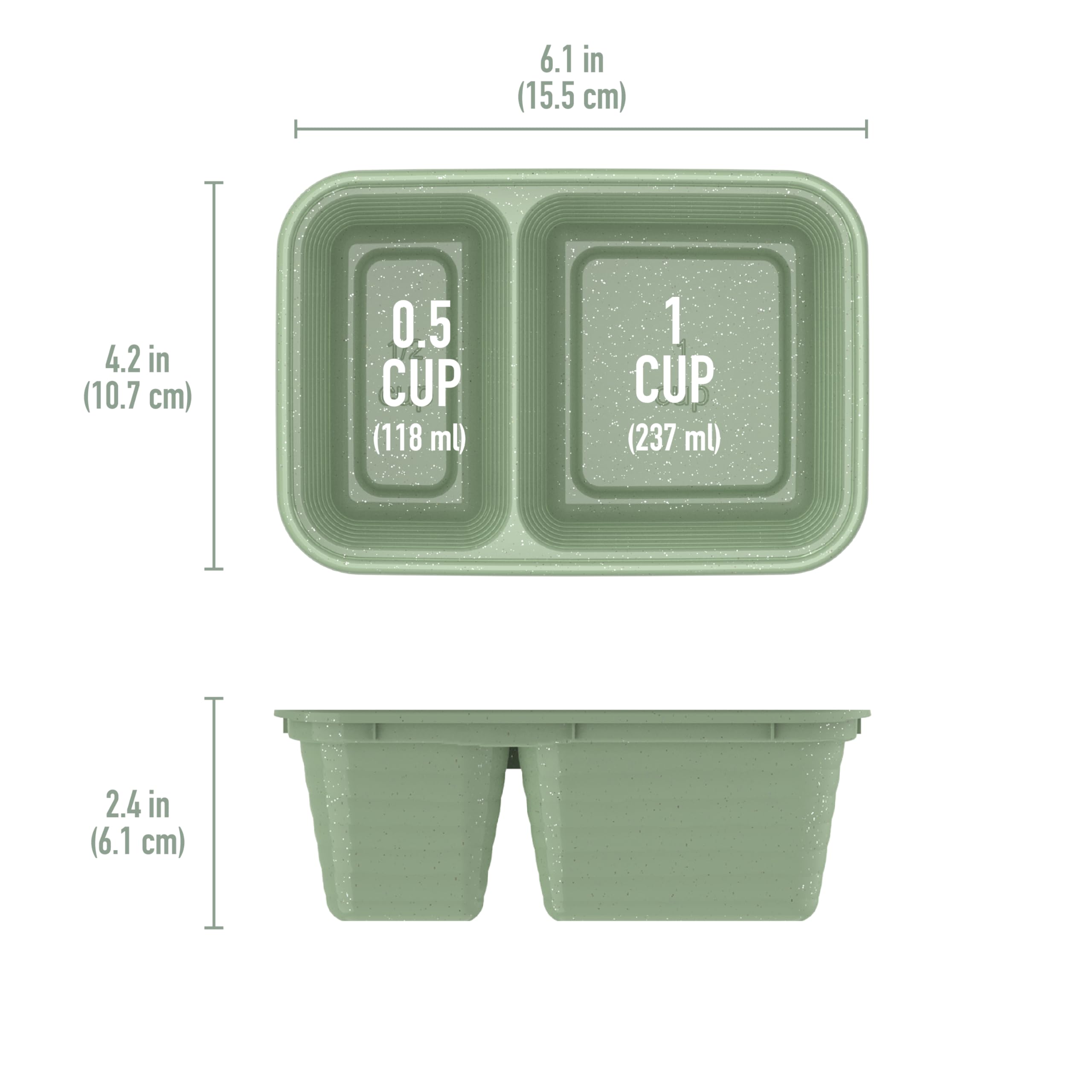bentgo-prep-2-compartment-snack-containers-with-lids-20-piece-set-10-trays-10-li image 7