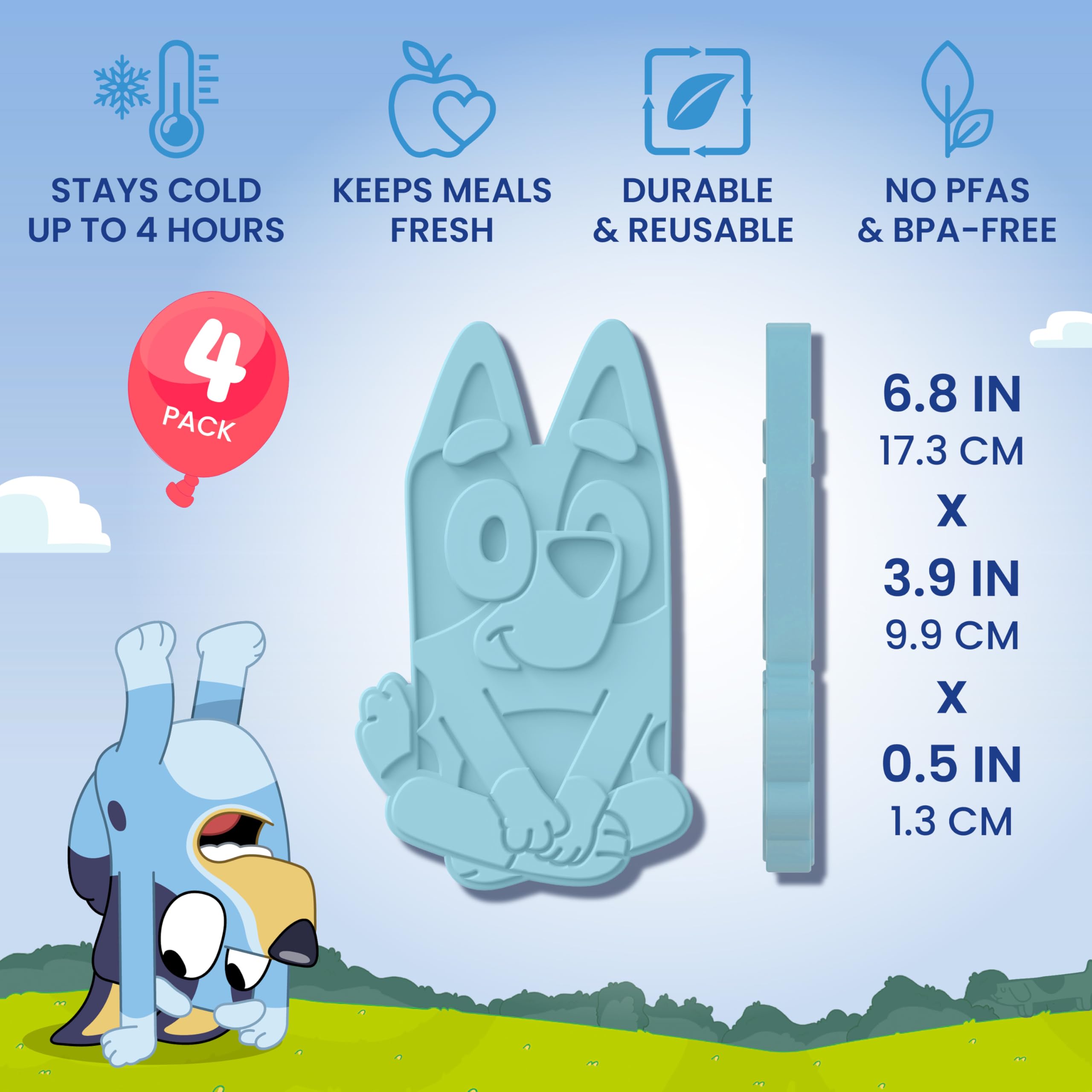 bentgo-bluey-reusable-slim-ice-packs-multicolored-4-pack-quick-freeze-coolers-fo image 3