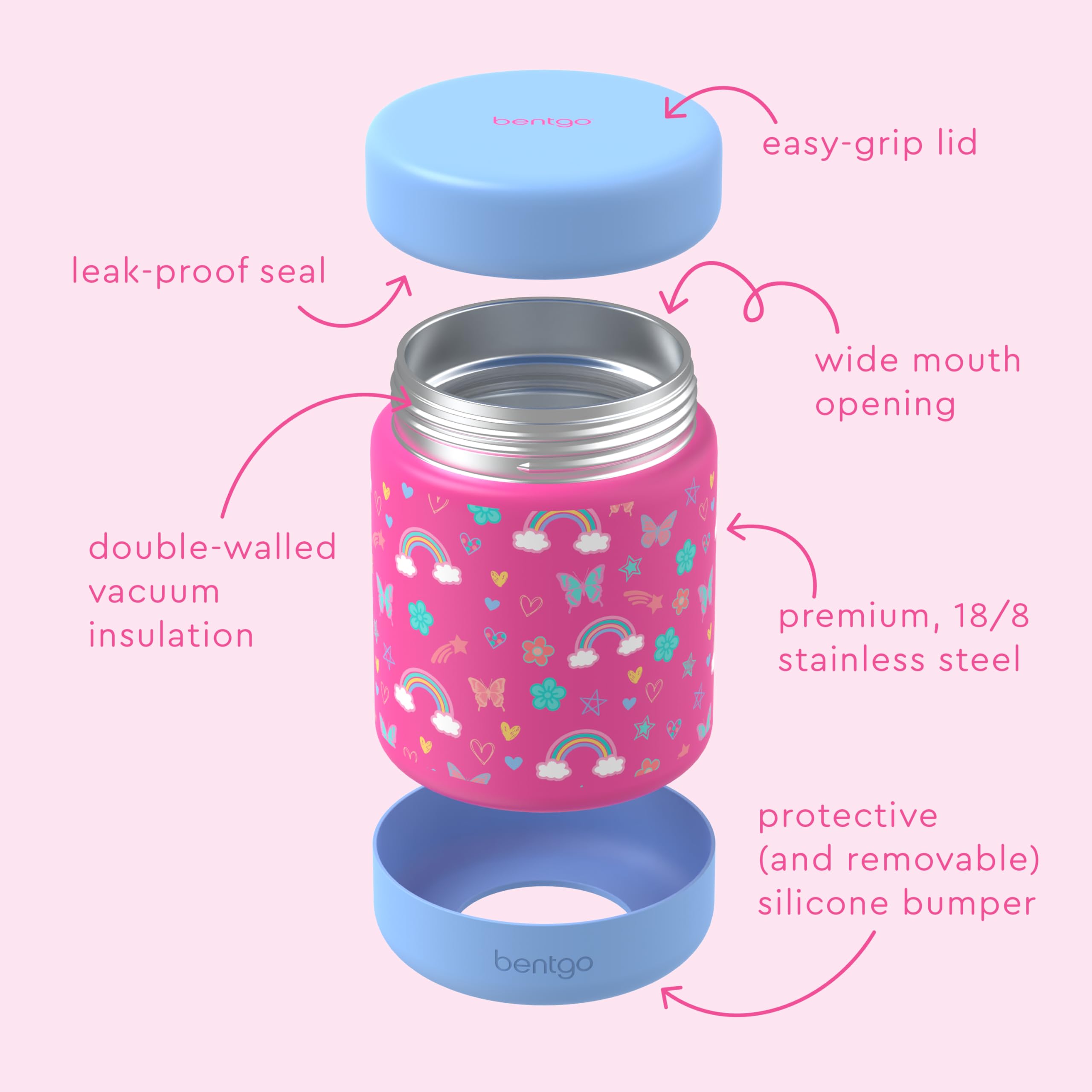 bentgo-kids-stainless-steel-food-jar-11oz-leak-proof-double-insulated-hot-or-col image 5