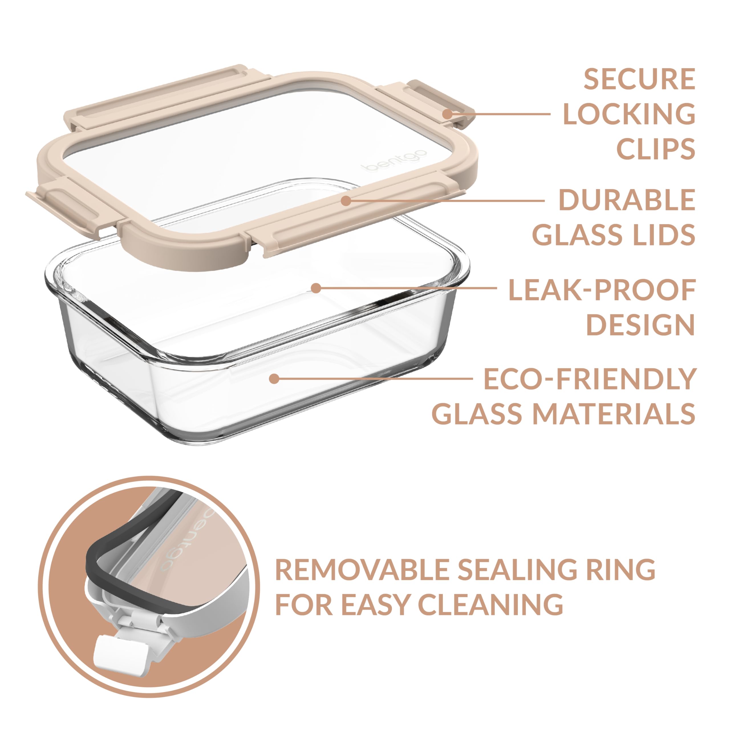 bentgo-glass-leak-proof-food-storage-set-pearl-sand-4-piece-stackable-set-with-s image 5