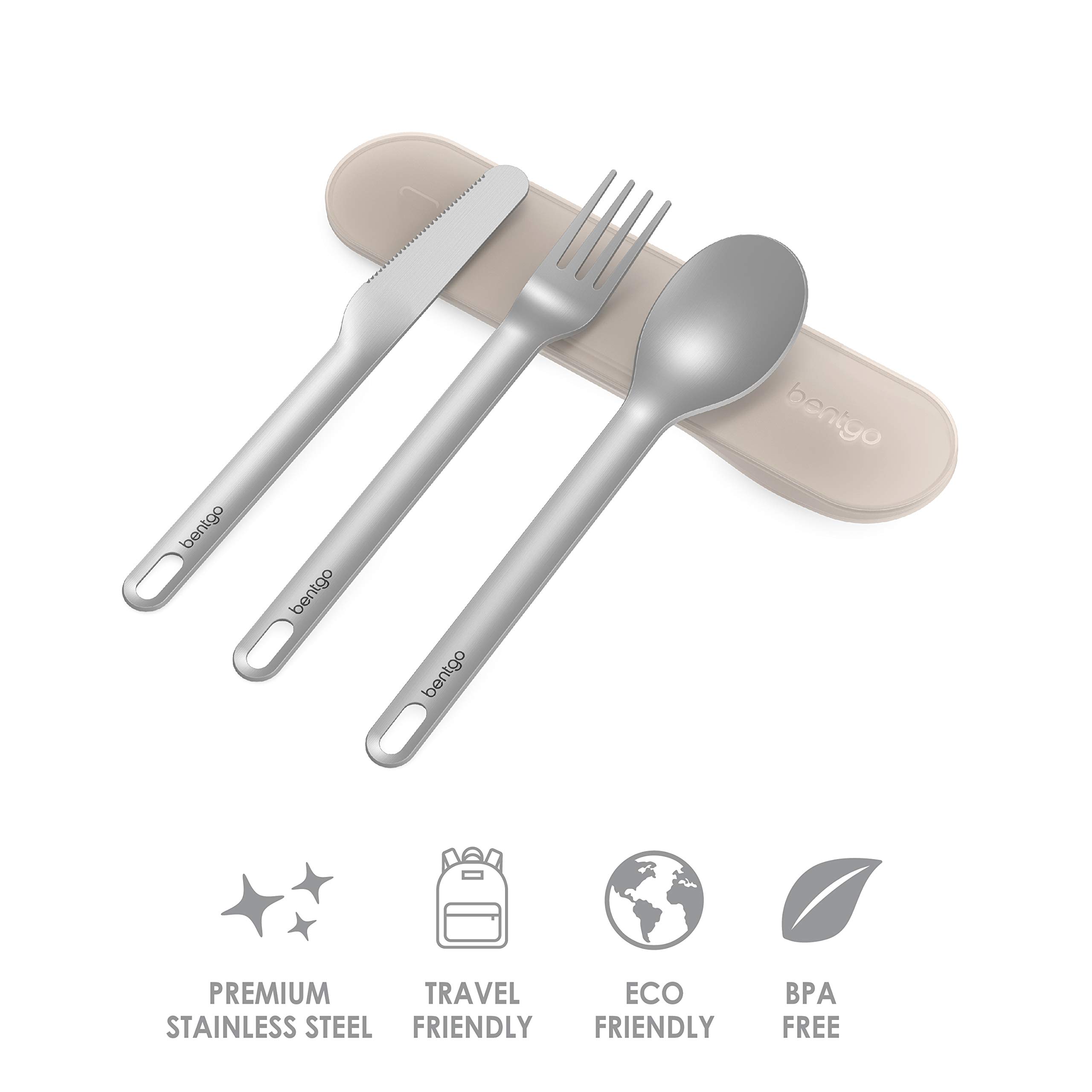 bentgo-stainless-travel-utensil-set-3-piece-reusable-fork-knife-spoon-with-bpa-f image 3