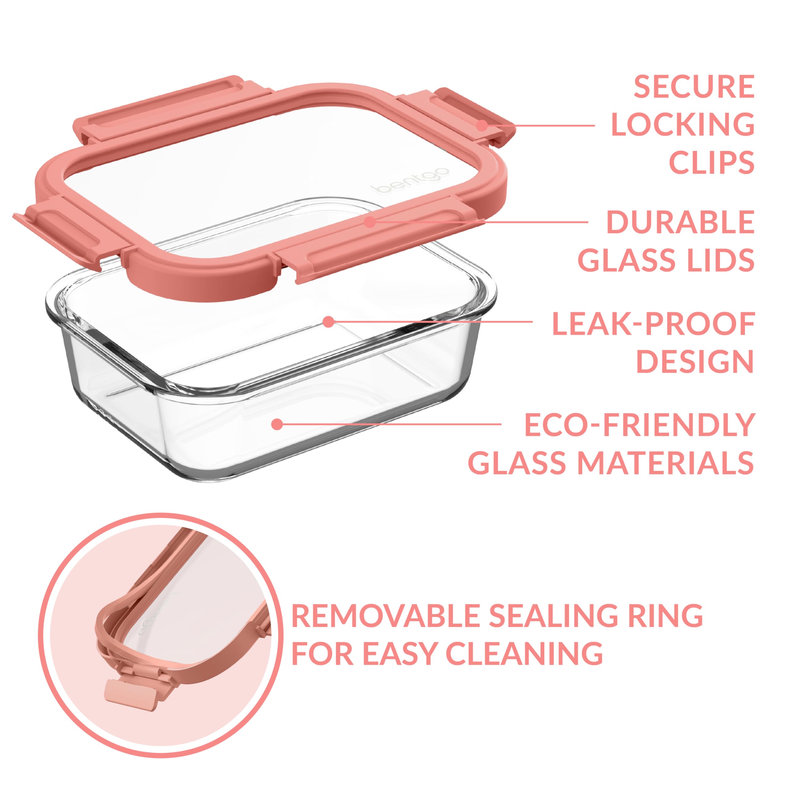 bentgo-glass-leak-proof-food-storage-set-coral-wash-4-piece-stackable-1-compartm image 5