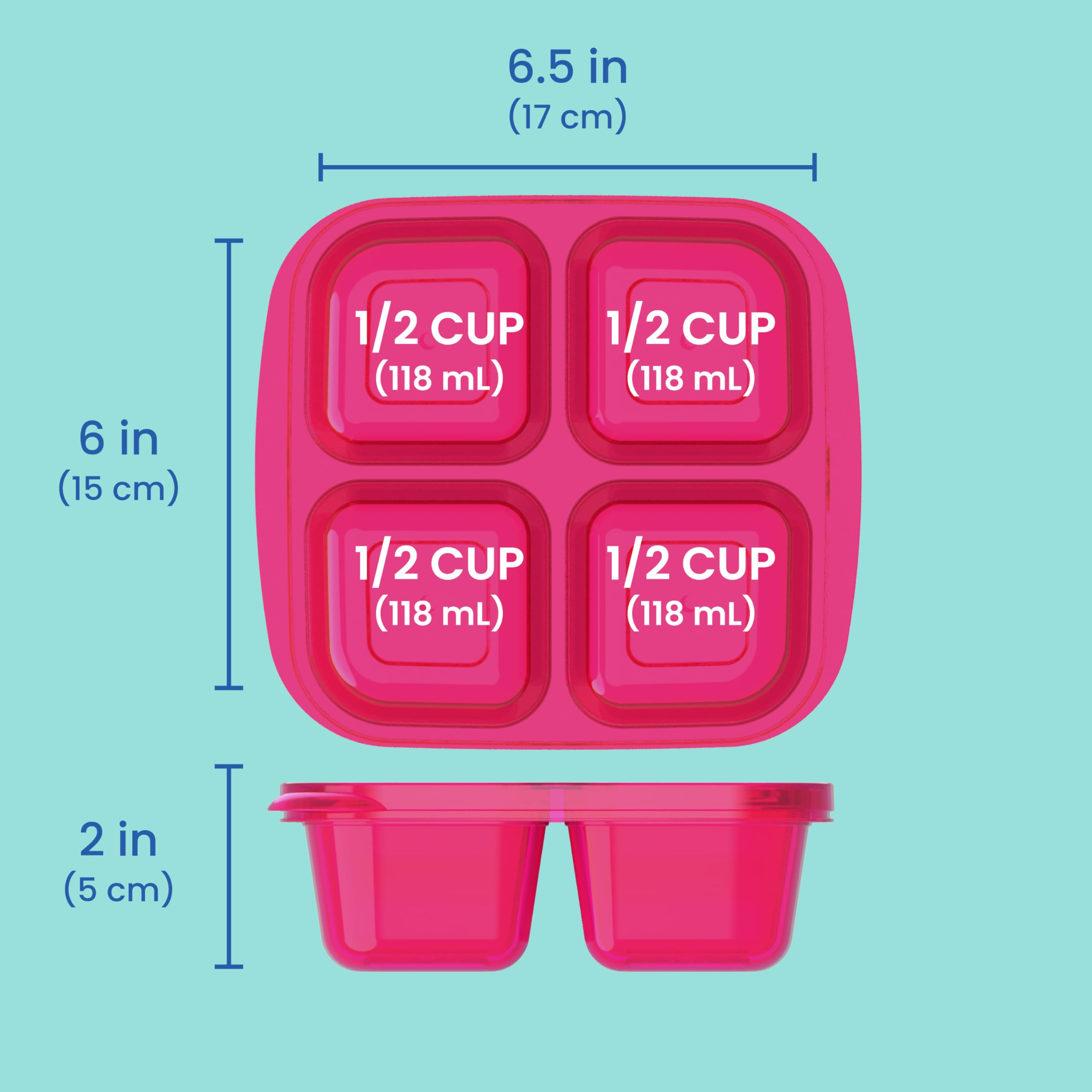 bentgo-easyboxes-4-compartment-snack-containers-8-piece-set-4-trays-4-tabbed-lid image 8