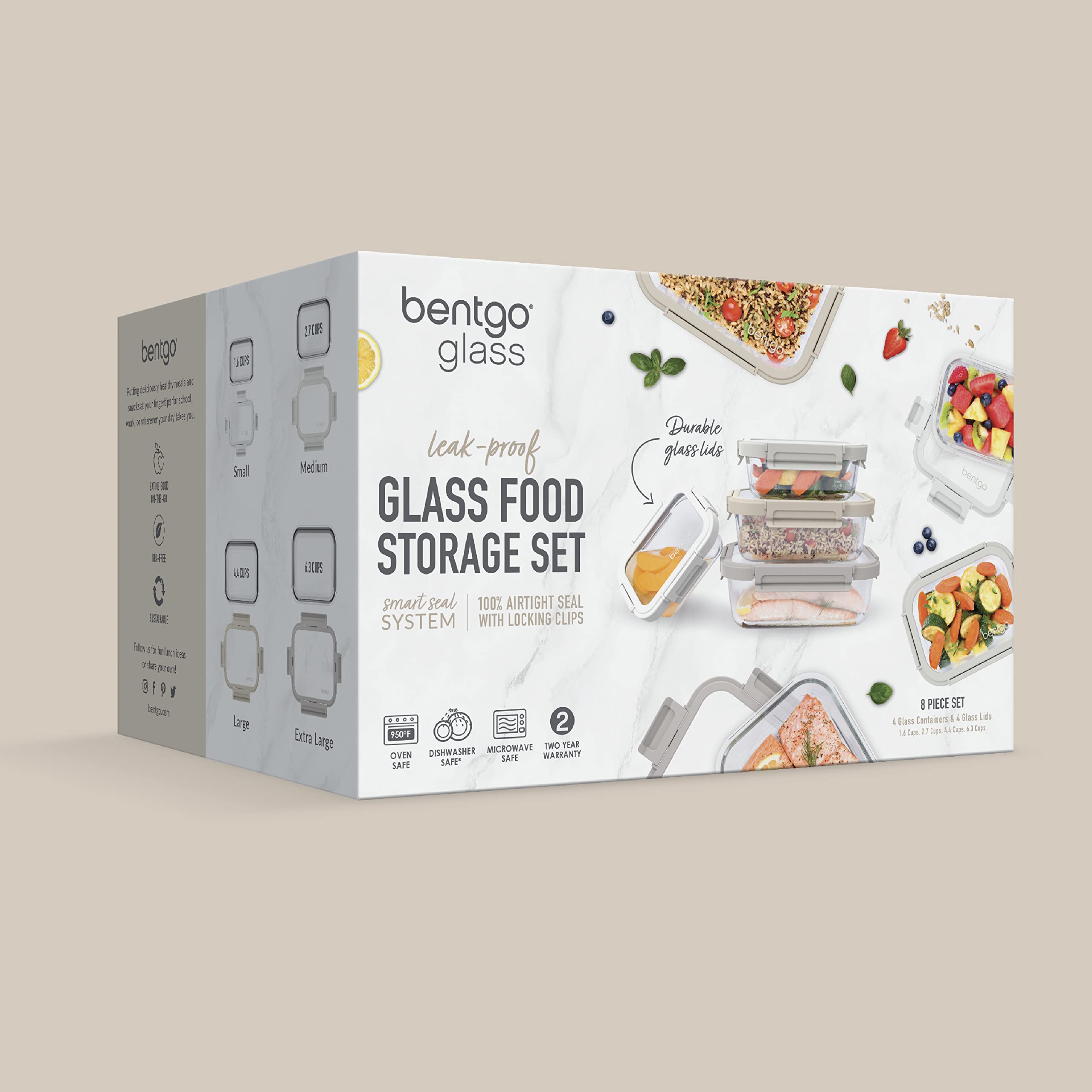 bentgo-glass-leak-proof-food-storage-set-8-piece-stackable-1-compartment-meal-pr-2 image 8