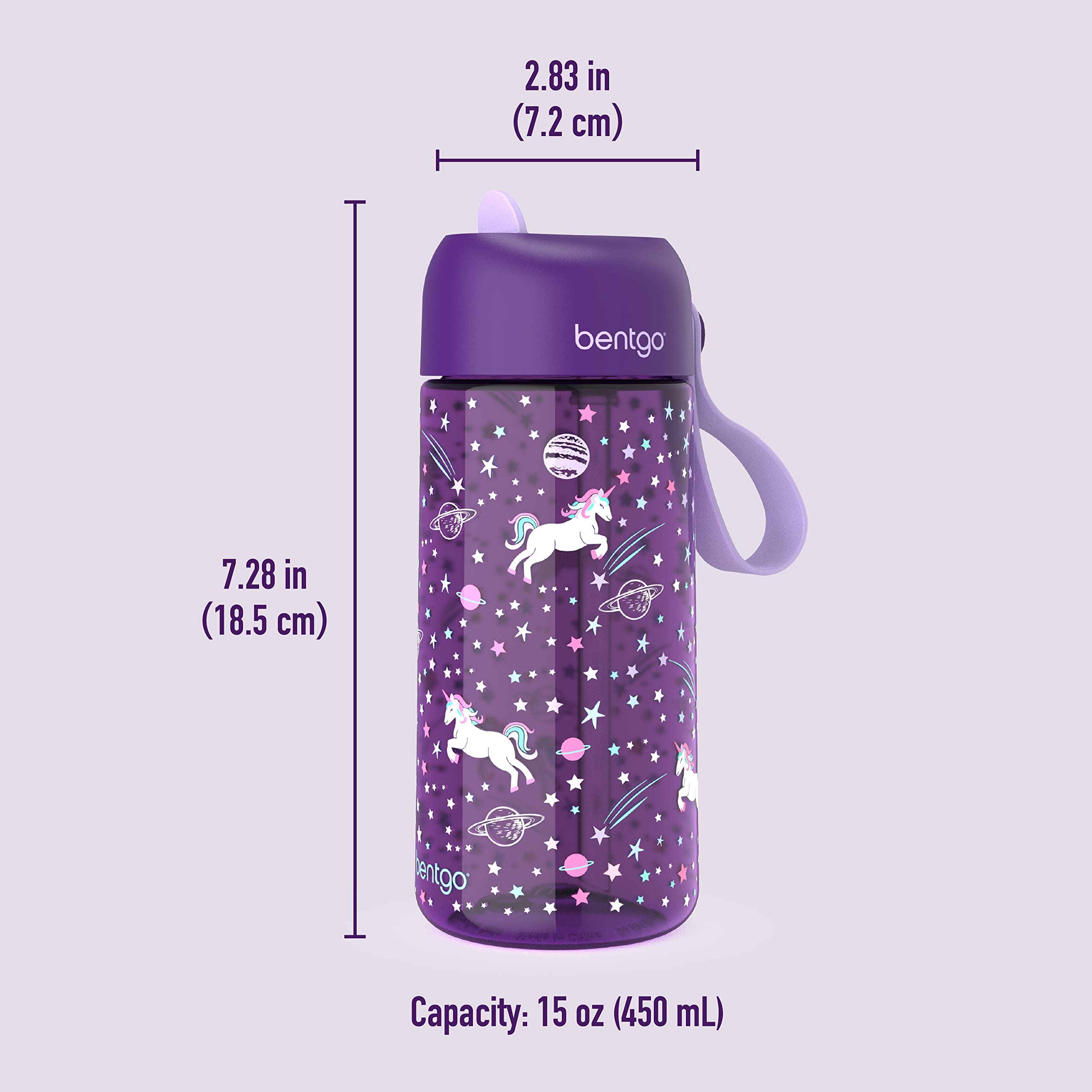 bentgo-kids-lunch-bag-set-with-water-bottle-unicorn-insulated-water-resistant-ki image 5