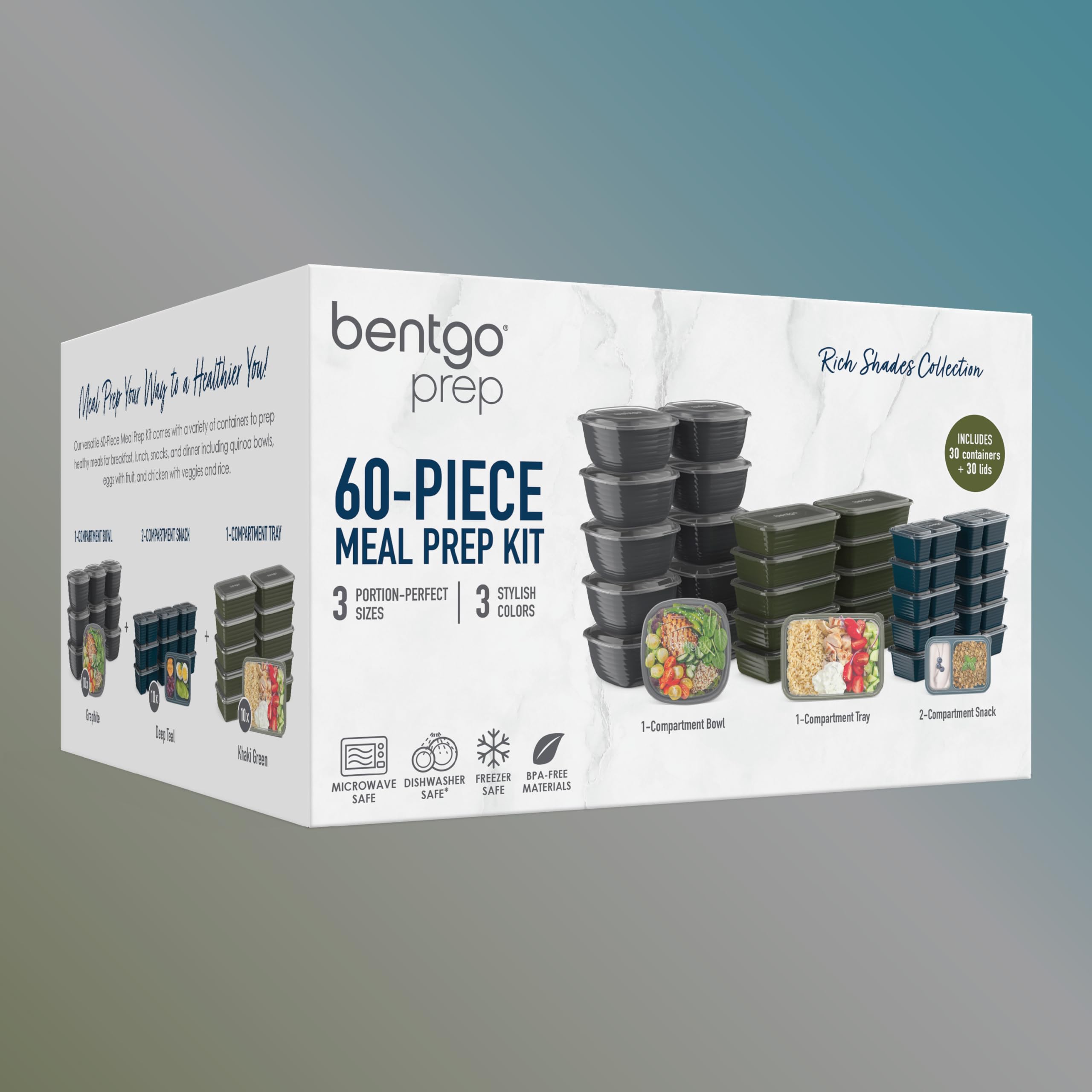 bentgo-prep-60-piece-meal-prep-kit-reusable-pfas-bpa-free-1-compartment-trays-pr image 8