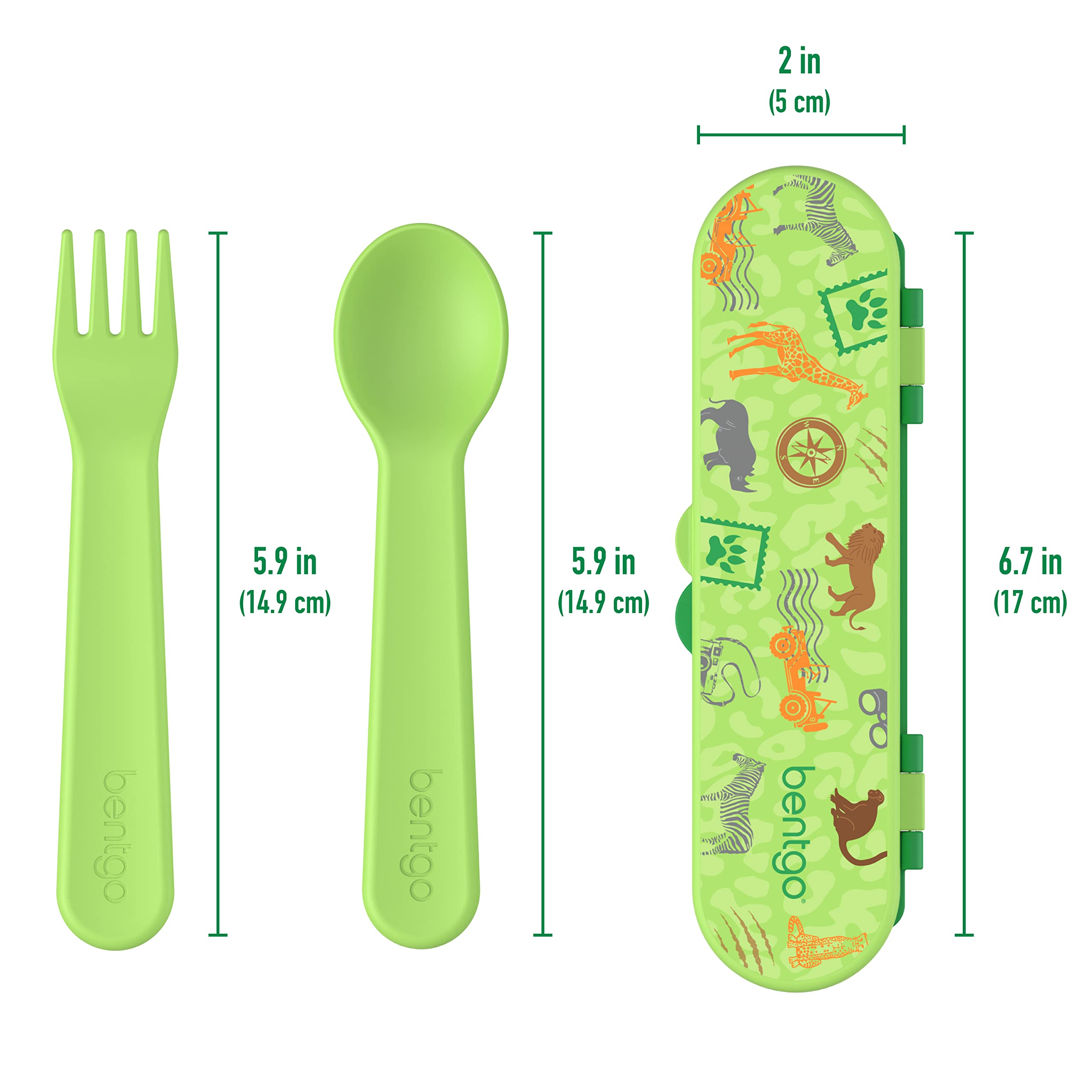 bentgo-kids-plastic-utensil-set-reusable-fork-spoon-storage-case-easy-grip-pfas- image 5