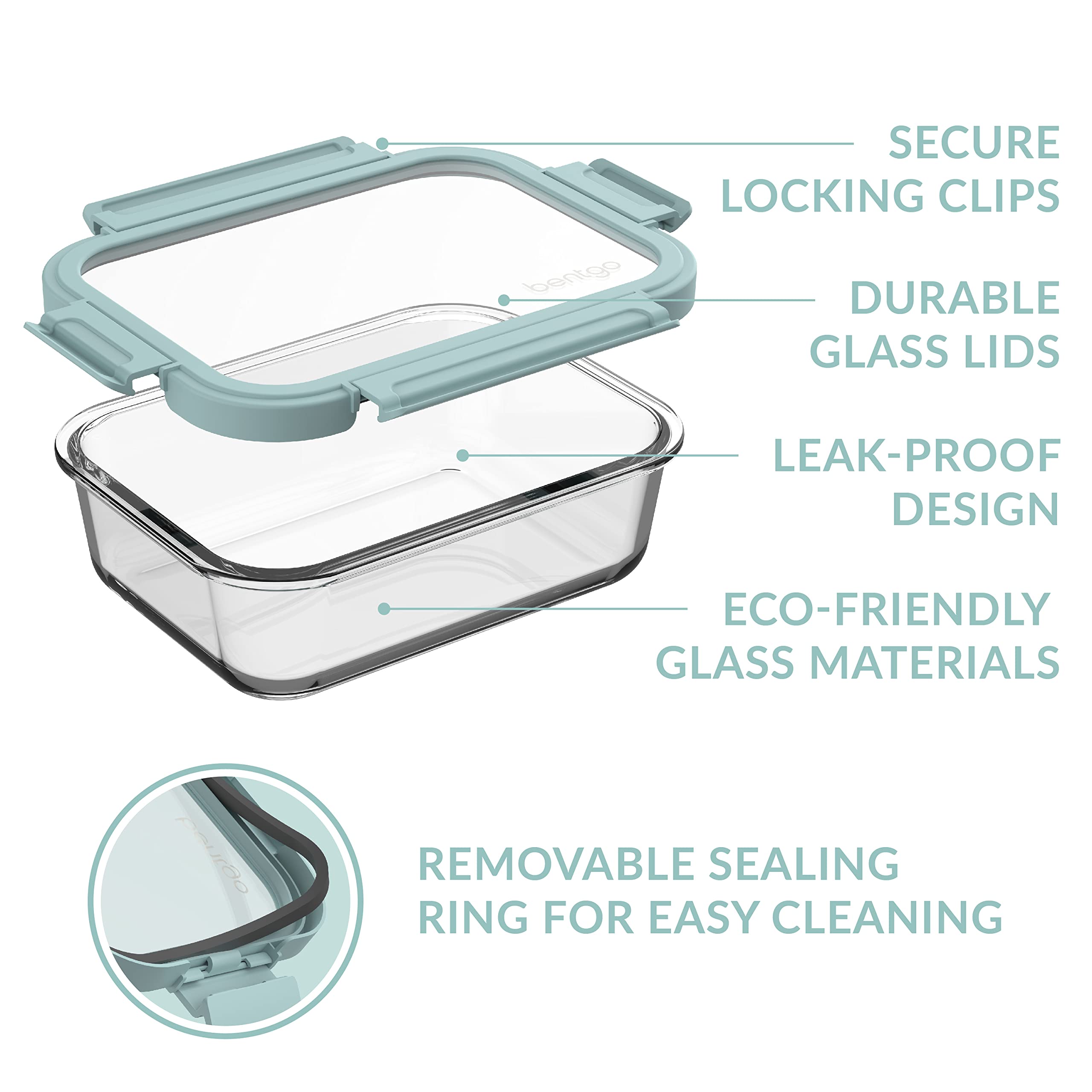 bentgo-glass-leak-proof-food-storage-set-8-piece-stackable-1-compartment-meal-pr image 6