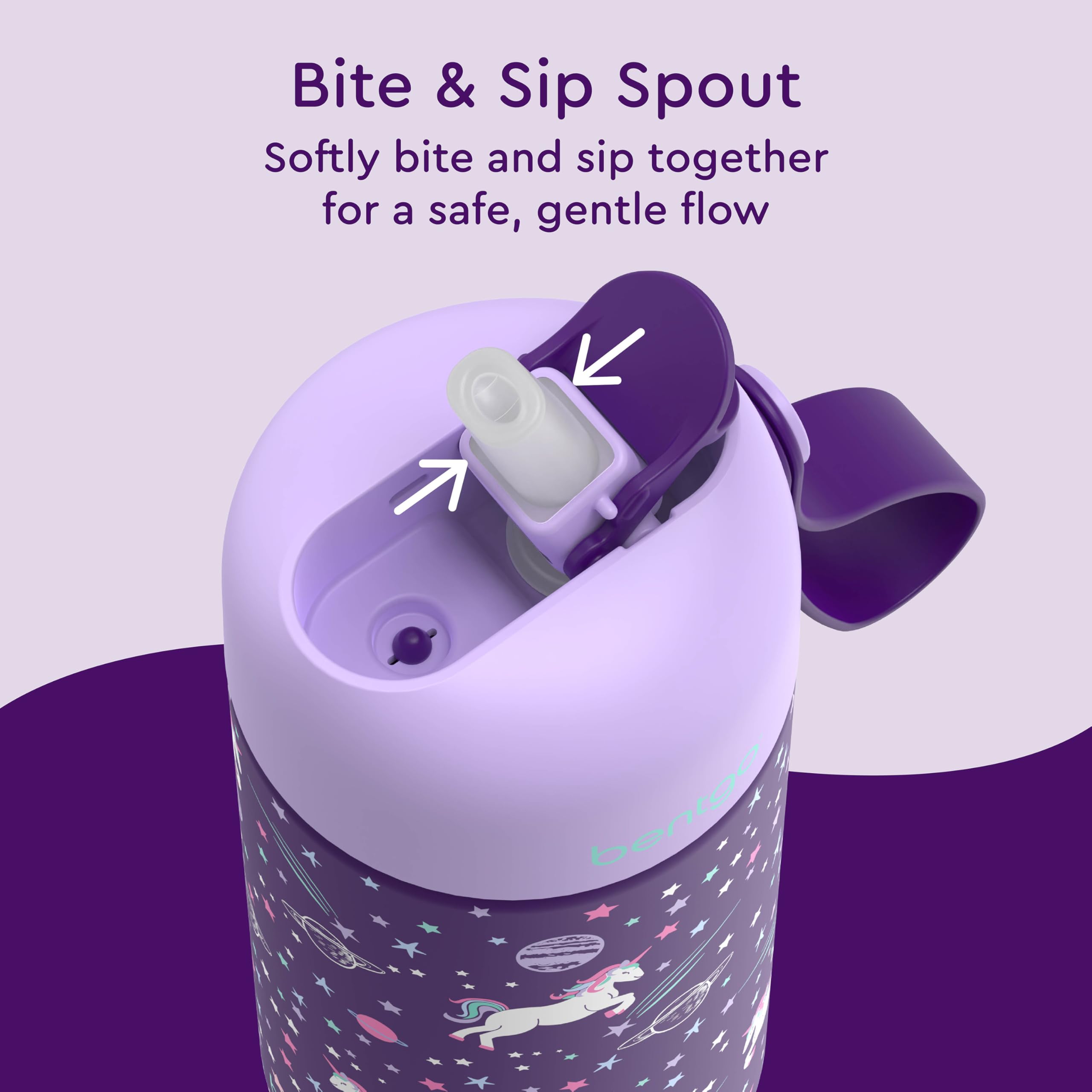bentgo-kids-stainless-steel-insulated-water-bottle-14oz-leak-proof-flip-straw-cu image 4