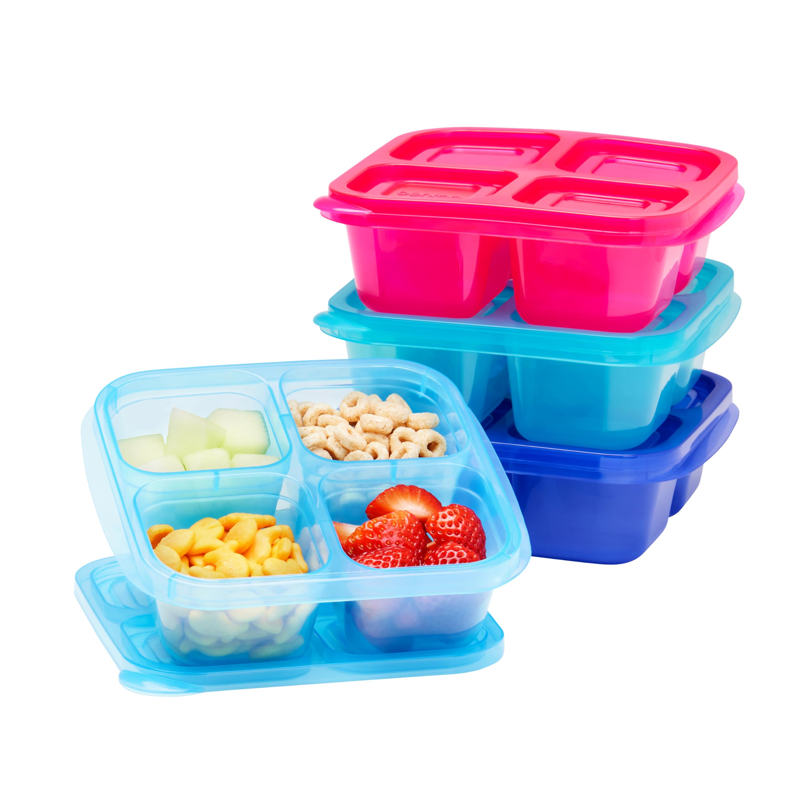bentgo-easyboxes-4-compartment-snack-containers-8-piece-set-4-trays-4-tabbed-lid image 1