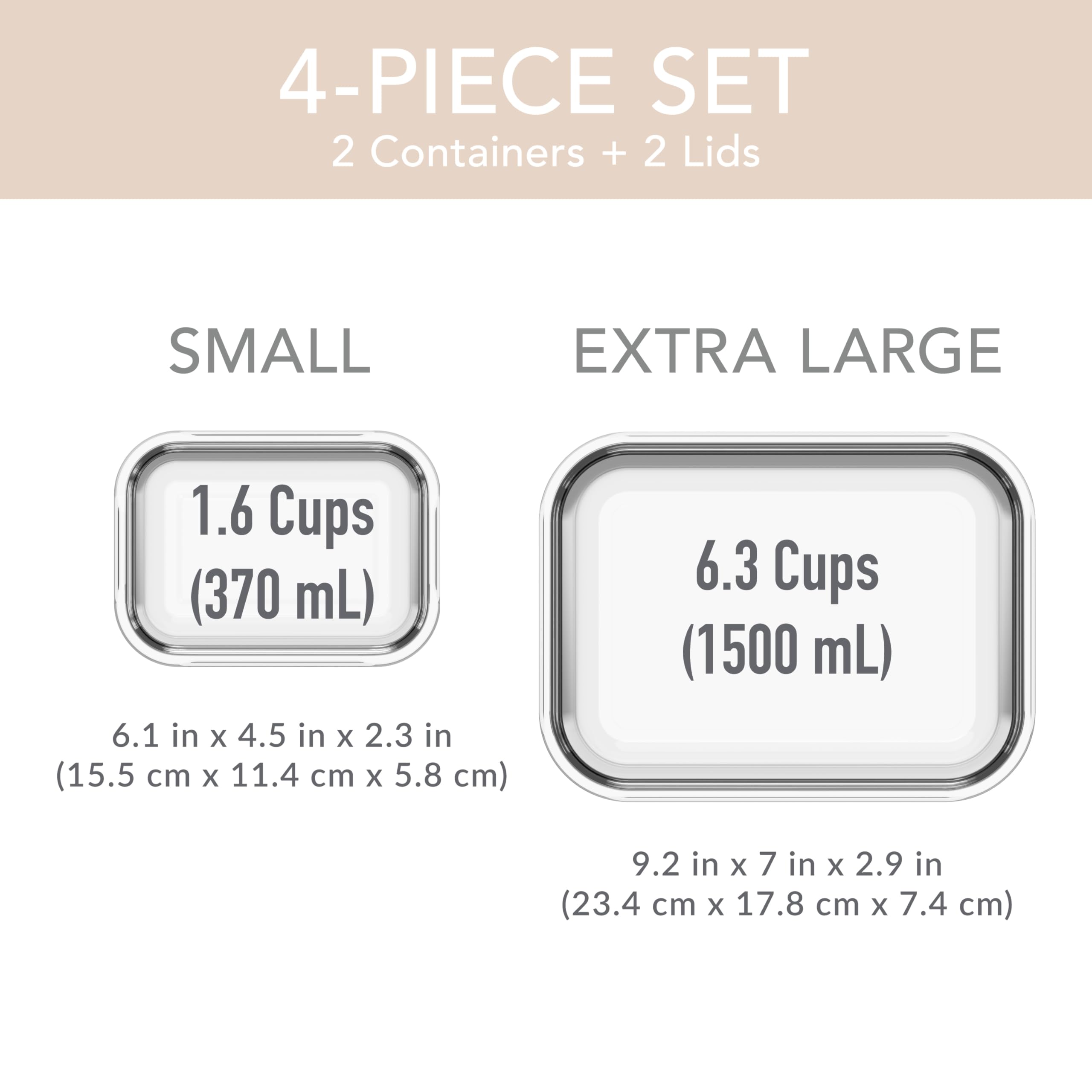 bentgo-glass-leak-proof-food-storage-set-pearl-sand-4-piece-stackable-set-with-s image 6