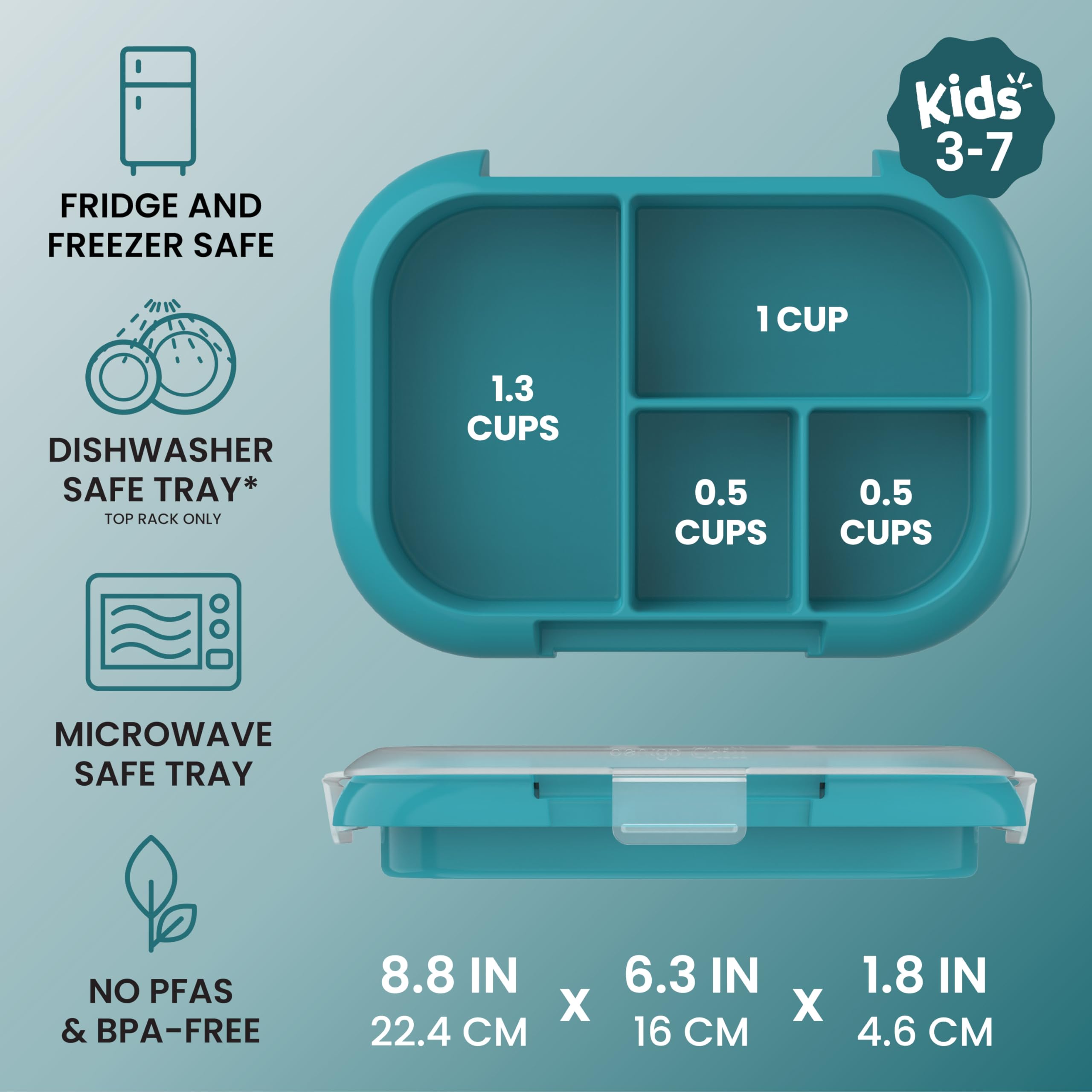 bentgo-replacement-tray-for-chill-kids-lunch-box-4-compartment-bento-tray-with-t image 3