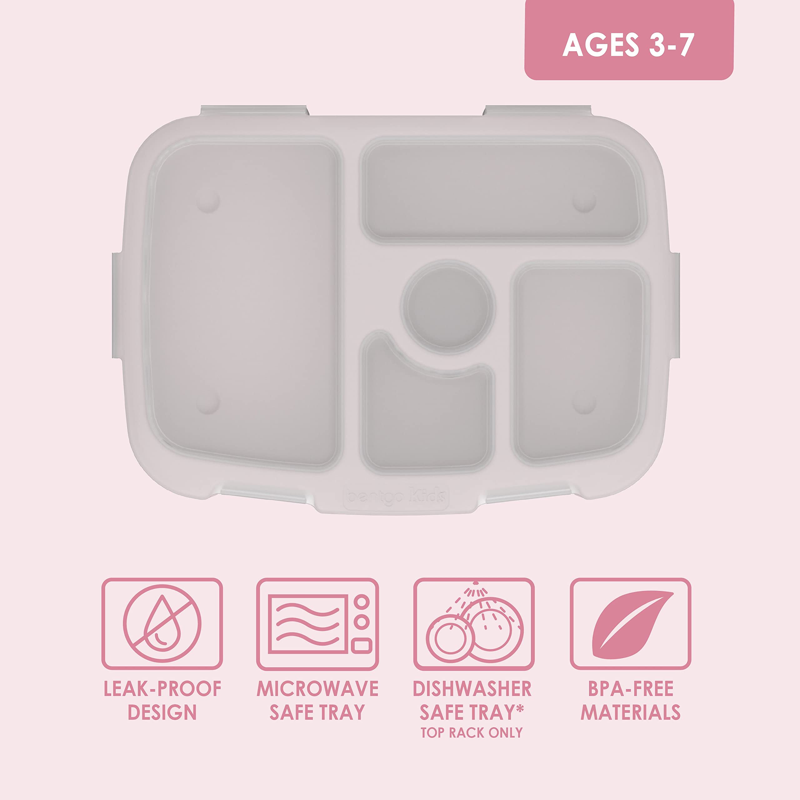 bentgo-kids-tray-with-transparent-cover-reusable-bpa-free-5-compartment-replacem image 3