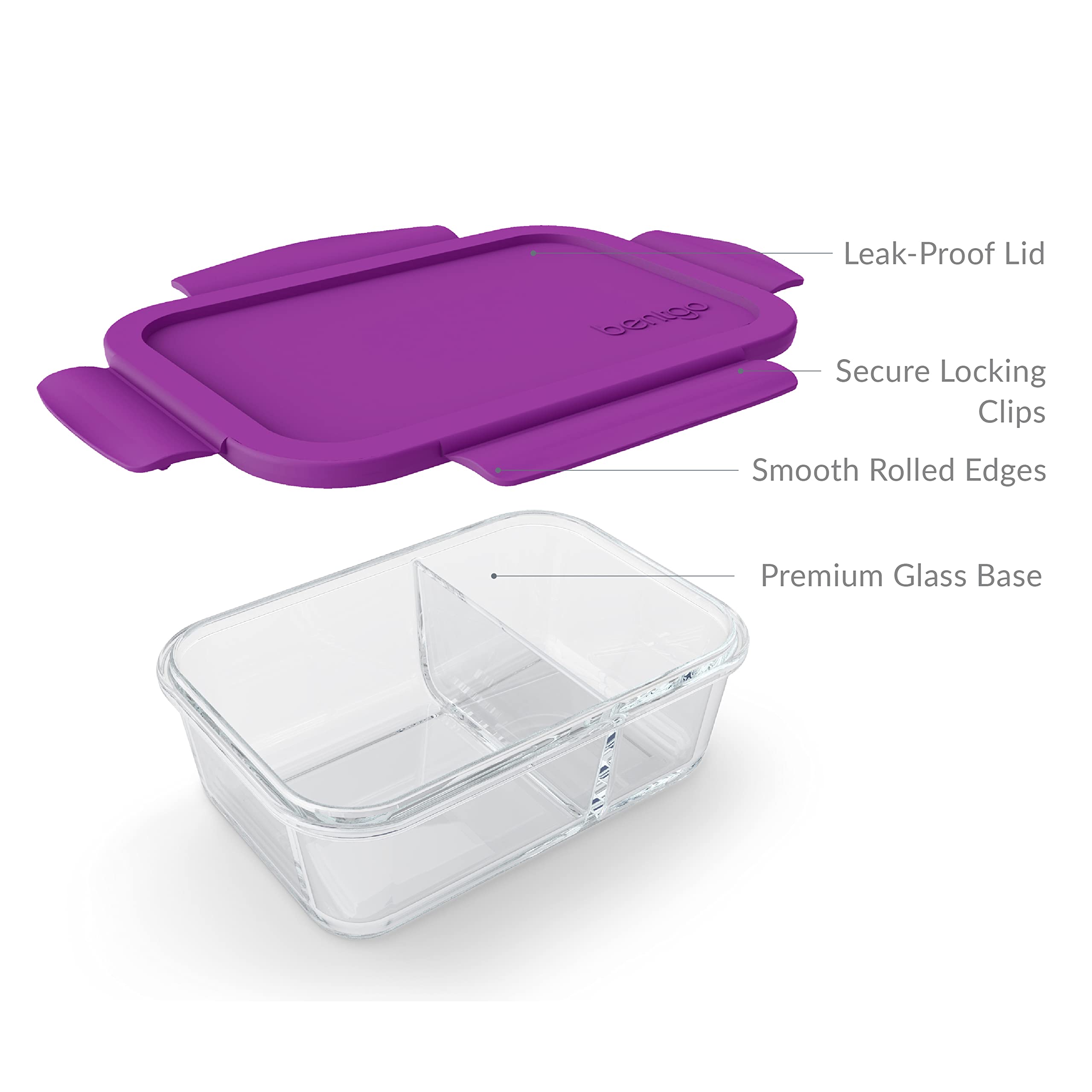 bentgo-glass-snack-purple-leak-proof-bento-style-2-compartment-glass-snack-conta image 5
