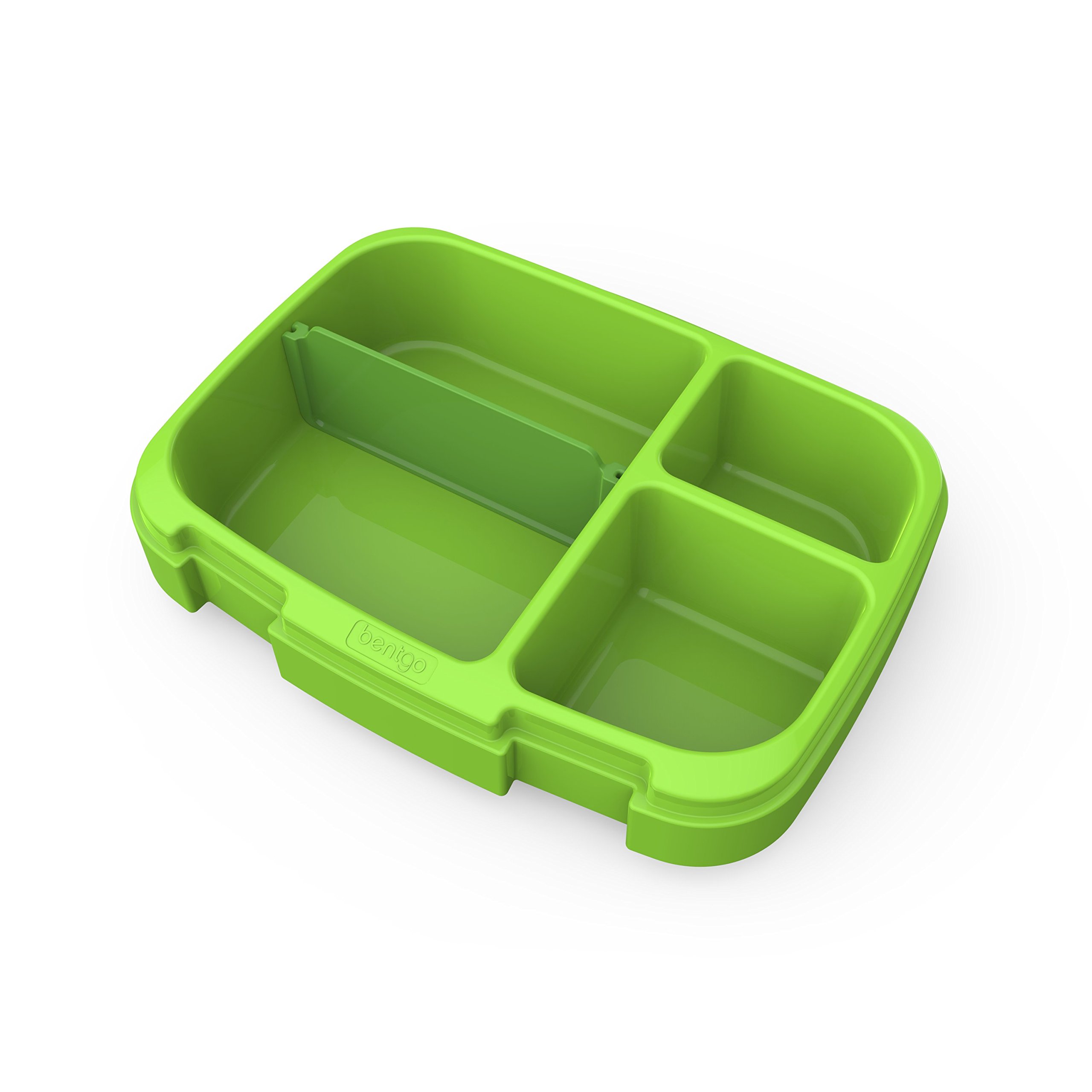 bentgo-fresh-tray-green-with-transparent-cover-reusable-bpa-free-4-compartment-m image 5