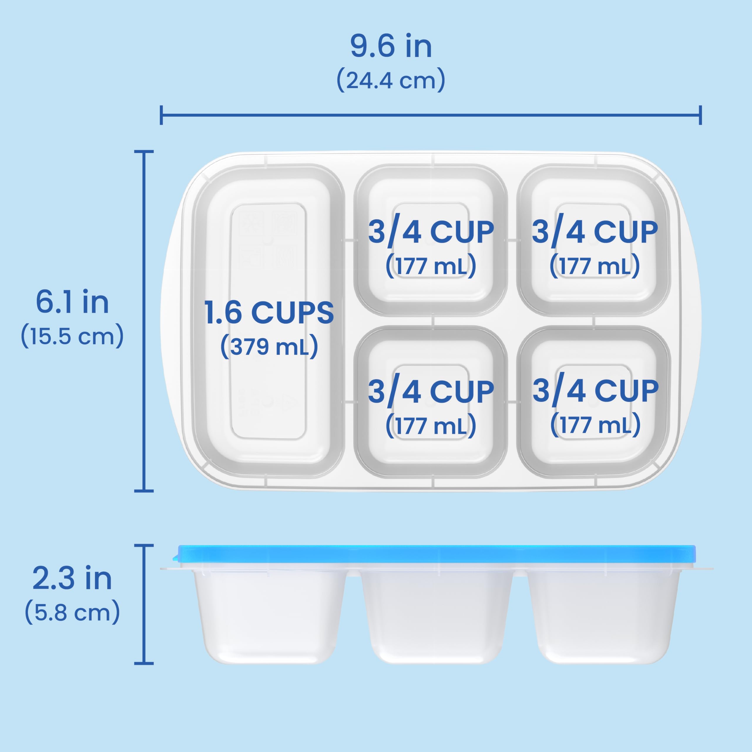 bentgo-easyboxes-8-piece-stackable-5-compartment-food-container-set-4-trays-4-li image 8