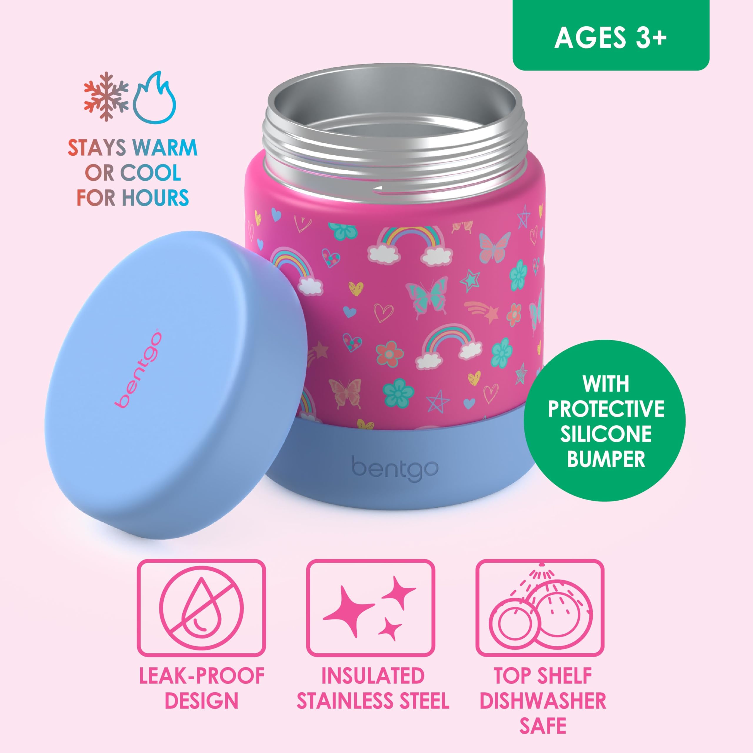 bentgo-kids-stainless-steel-food-jar-11oz-leak-proof-double-insulated-hot-or-col image 3