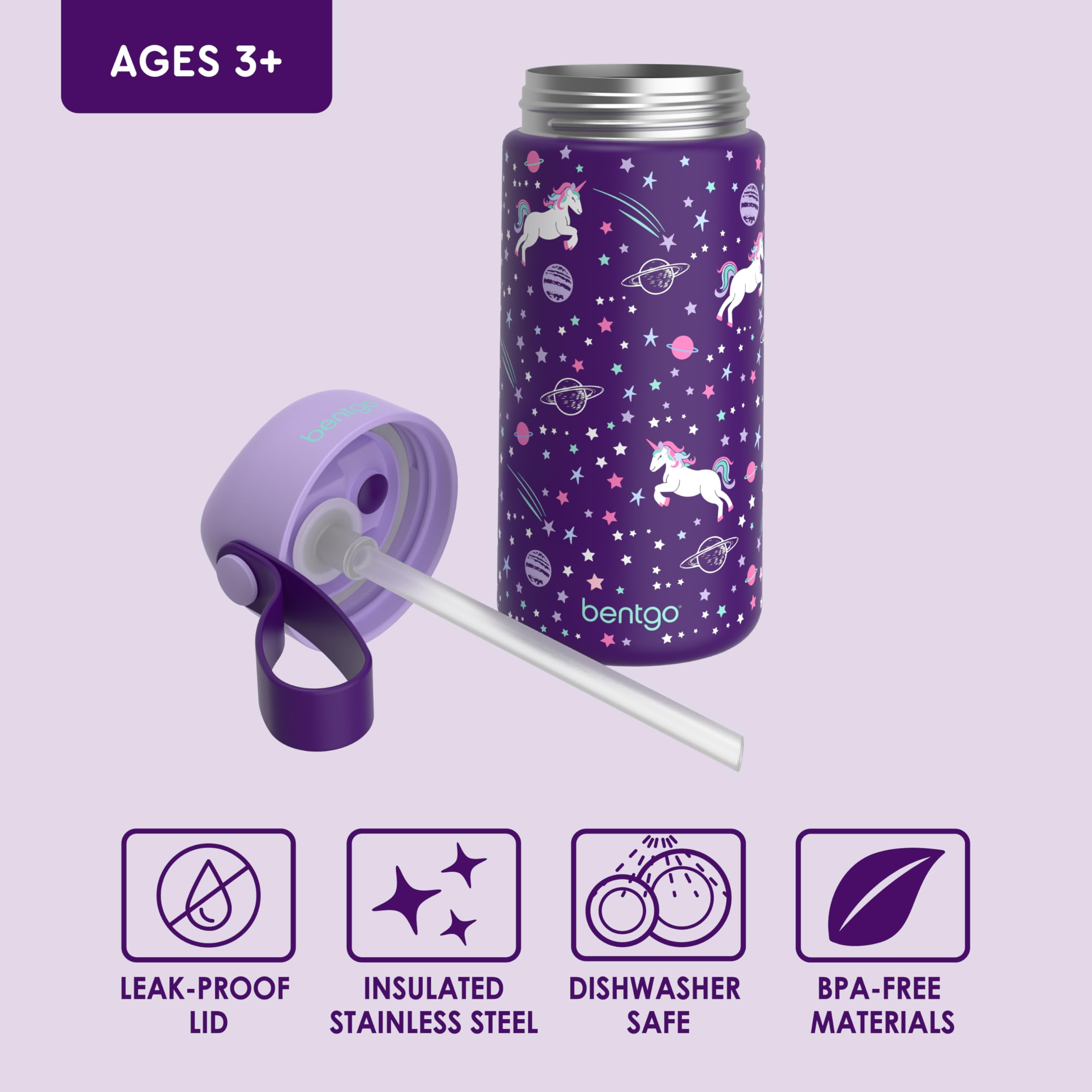 bentgo-kids-stainless-steel-insulated-water-bottle-14oz-leak-proof-flip-straw-cu image 5