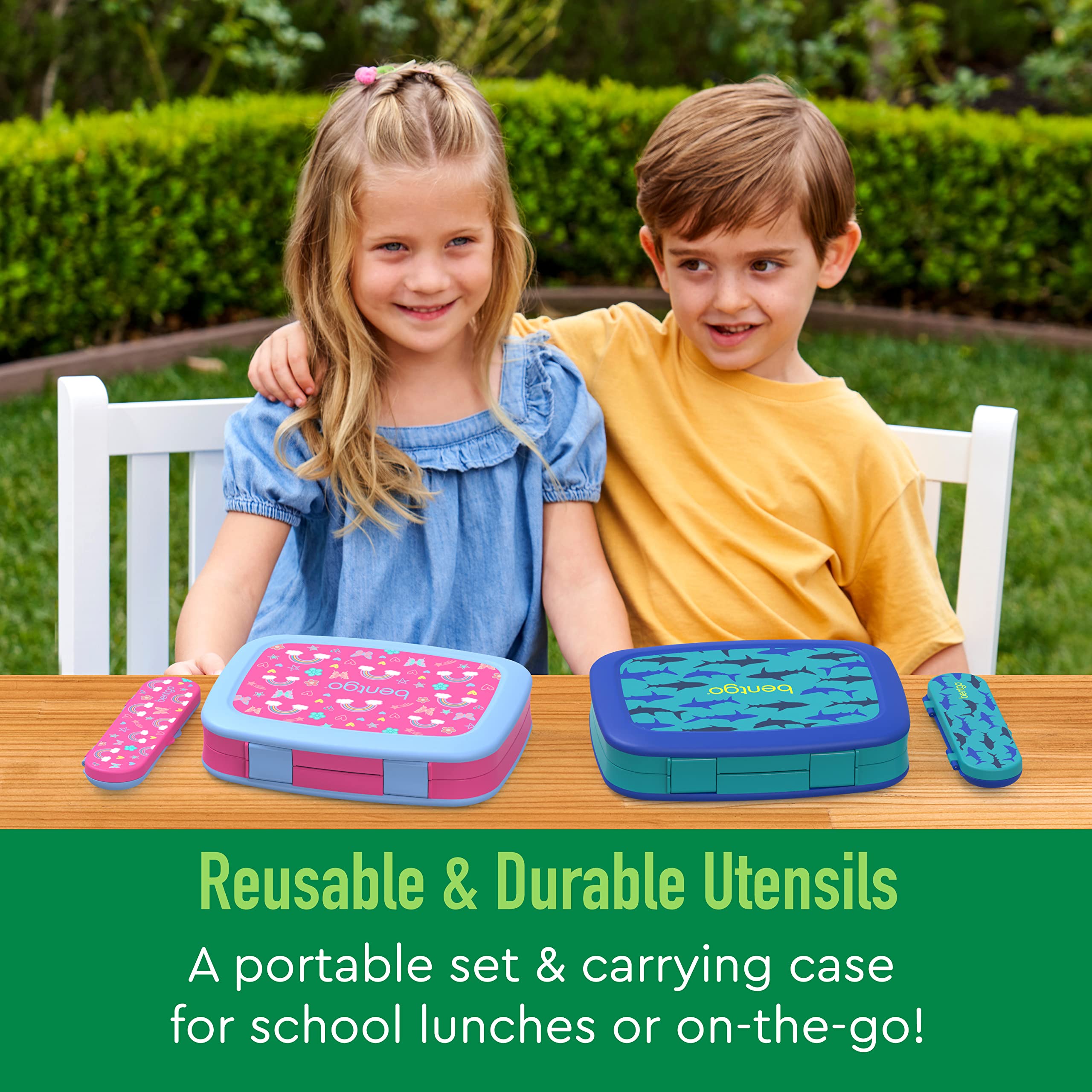 bentgo-kids-plastic-utensil-set-reusable-fork-spoon-storage-case-easy-grip-pfas- image 2
