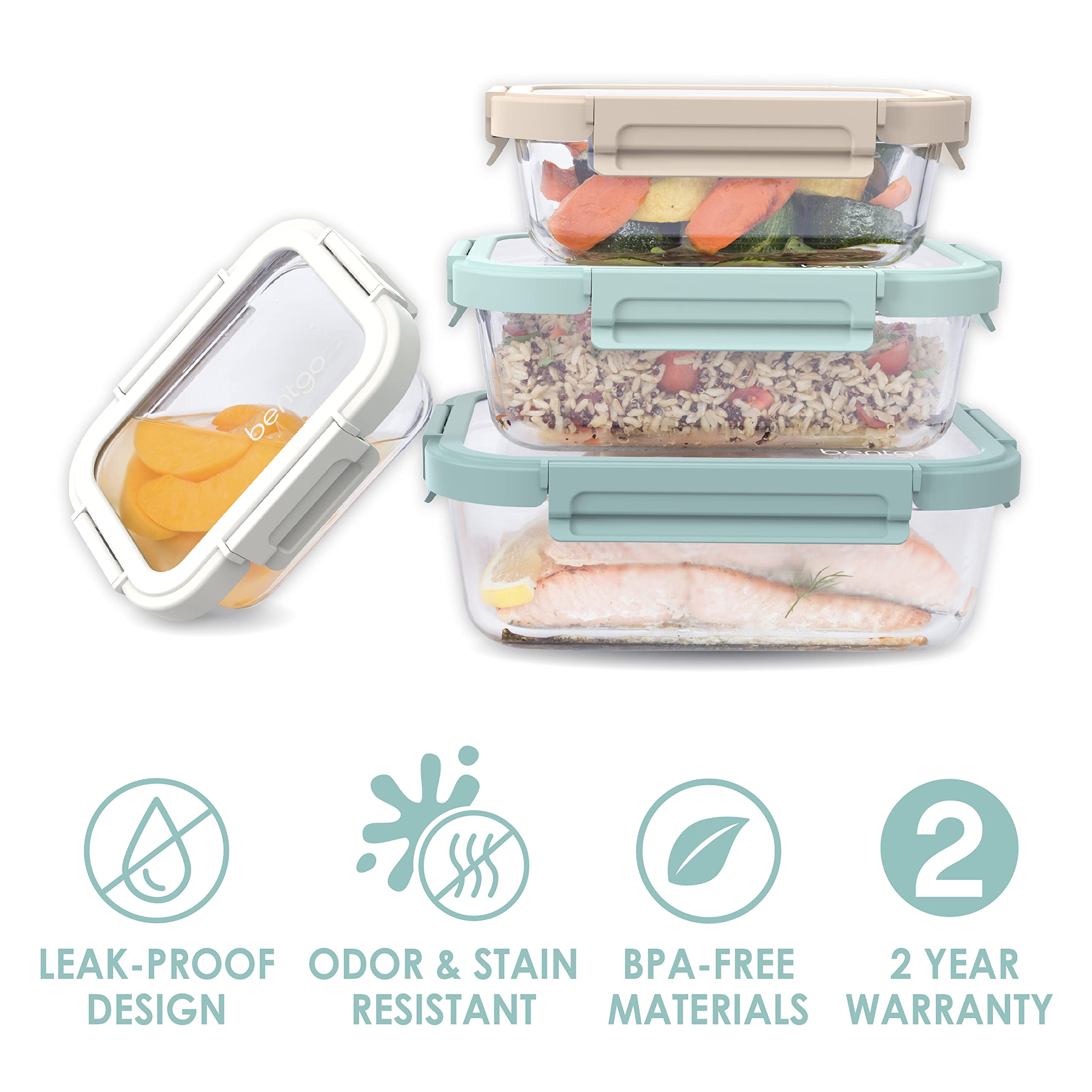 bentgo-glass-leak-proof-food-storage-set-8-piece-stackable-1-compartment-meal-pr image 3