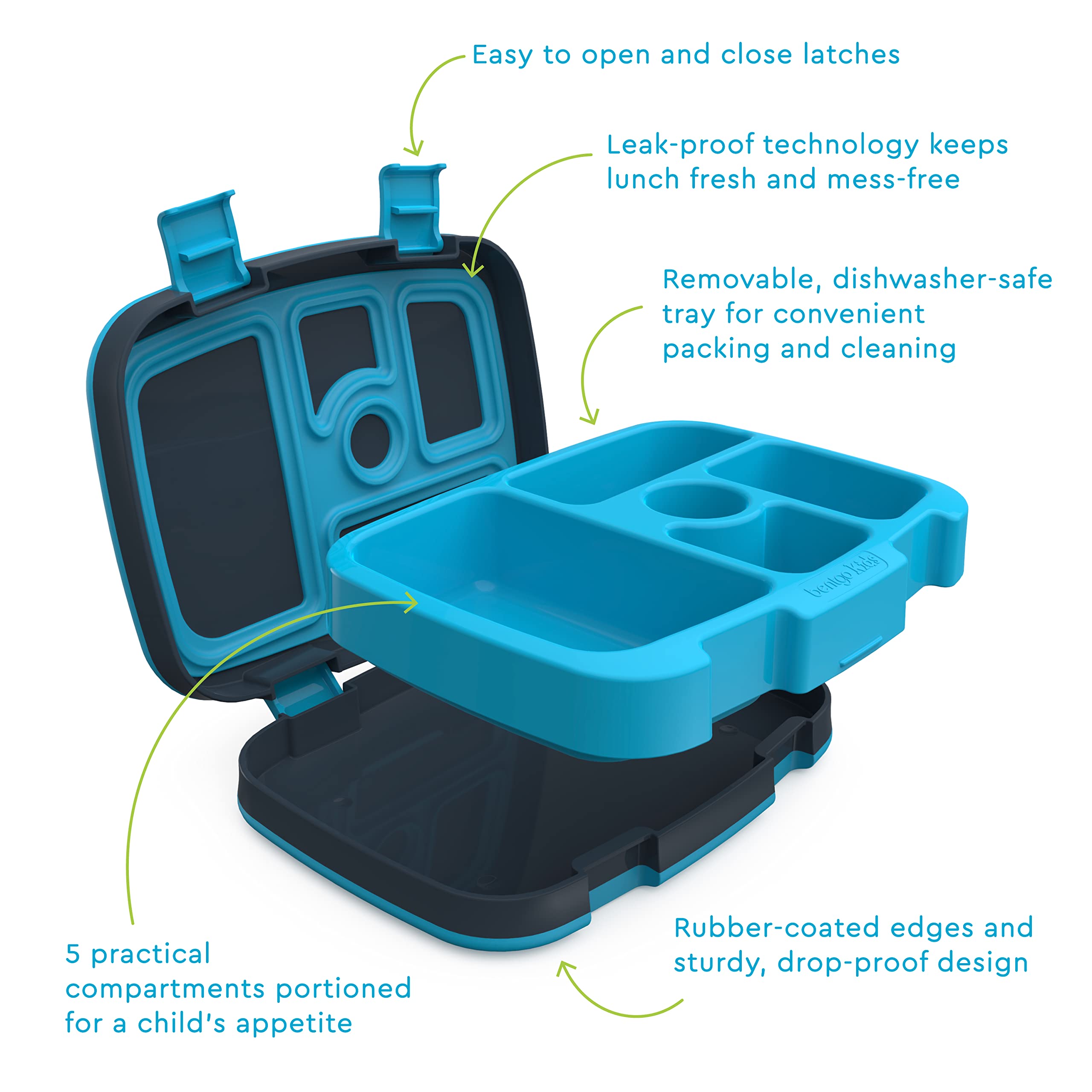 bentgo-kids-prints-lunch-box-water-bottle-bundle-leak-proof-5-compartment-bento- image 2