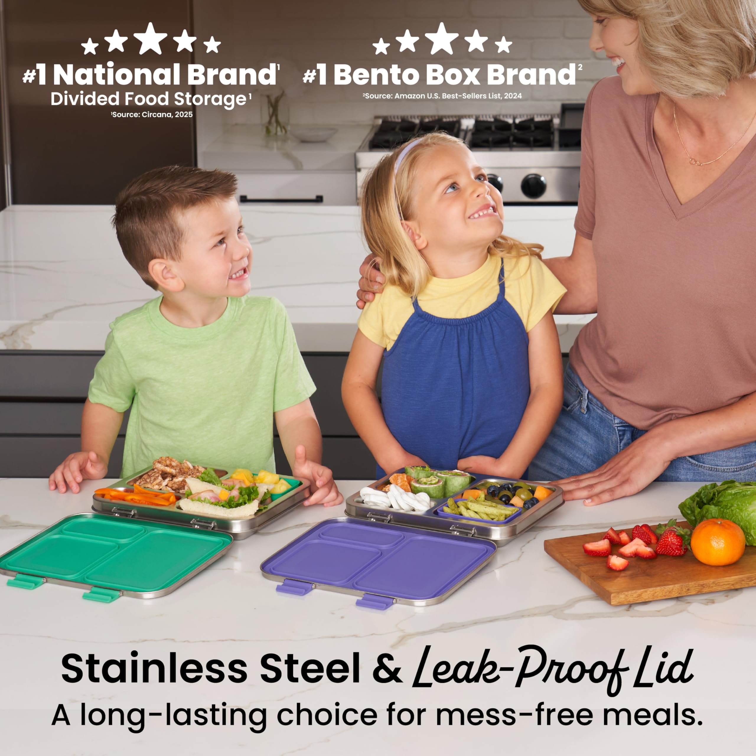 bentgo-kids-stainless-steel-leak-resistant-lunch-box-3-compartments-bonus-silico image 2