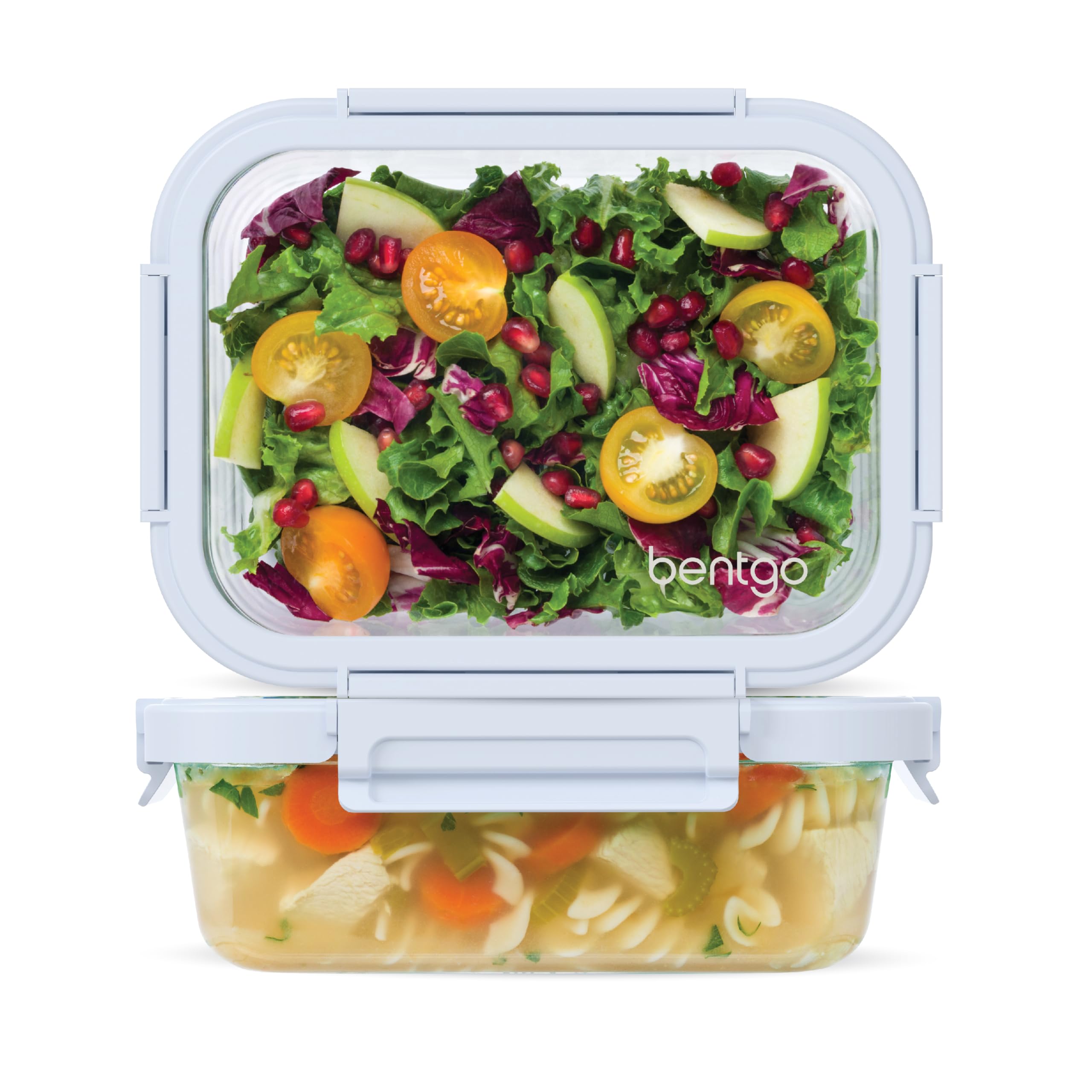 bentgo-glass-leak-proof-food-storage-set-frost-periwinkle-4-piece-stackable-1-co image 1