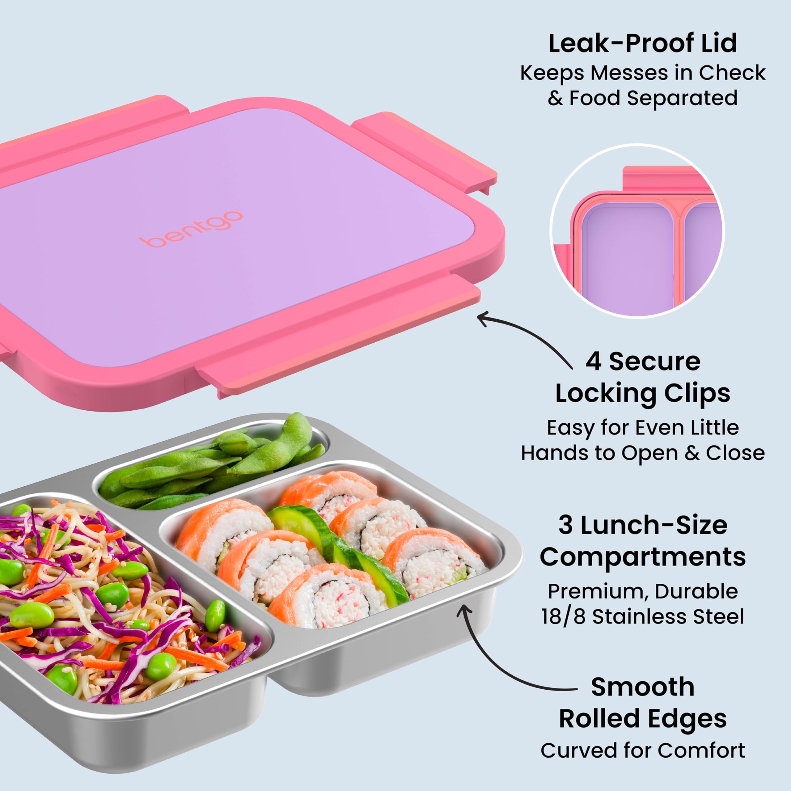 bentgo-stainless-steel-lunch-box-lilac-leak-proof-3-compartments-4-3-cup-capacit image 5