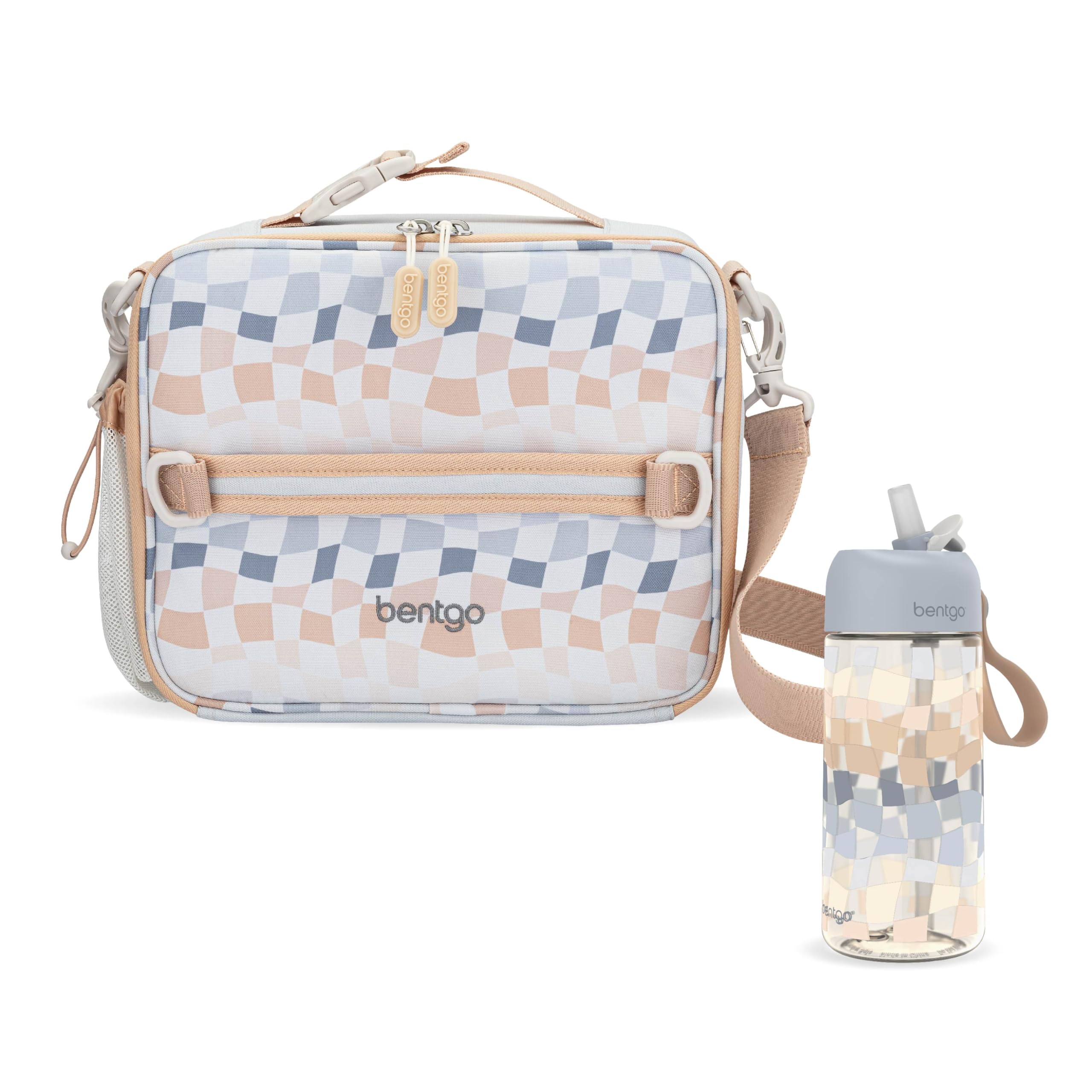 bentgo-kids-prints-lunch-bag-set-with-water-bottle-checker-gradient-insulated-lu image 1